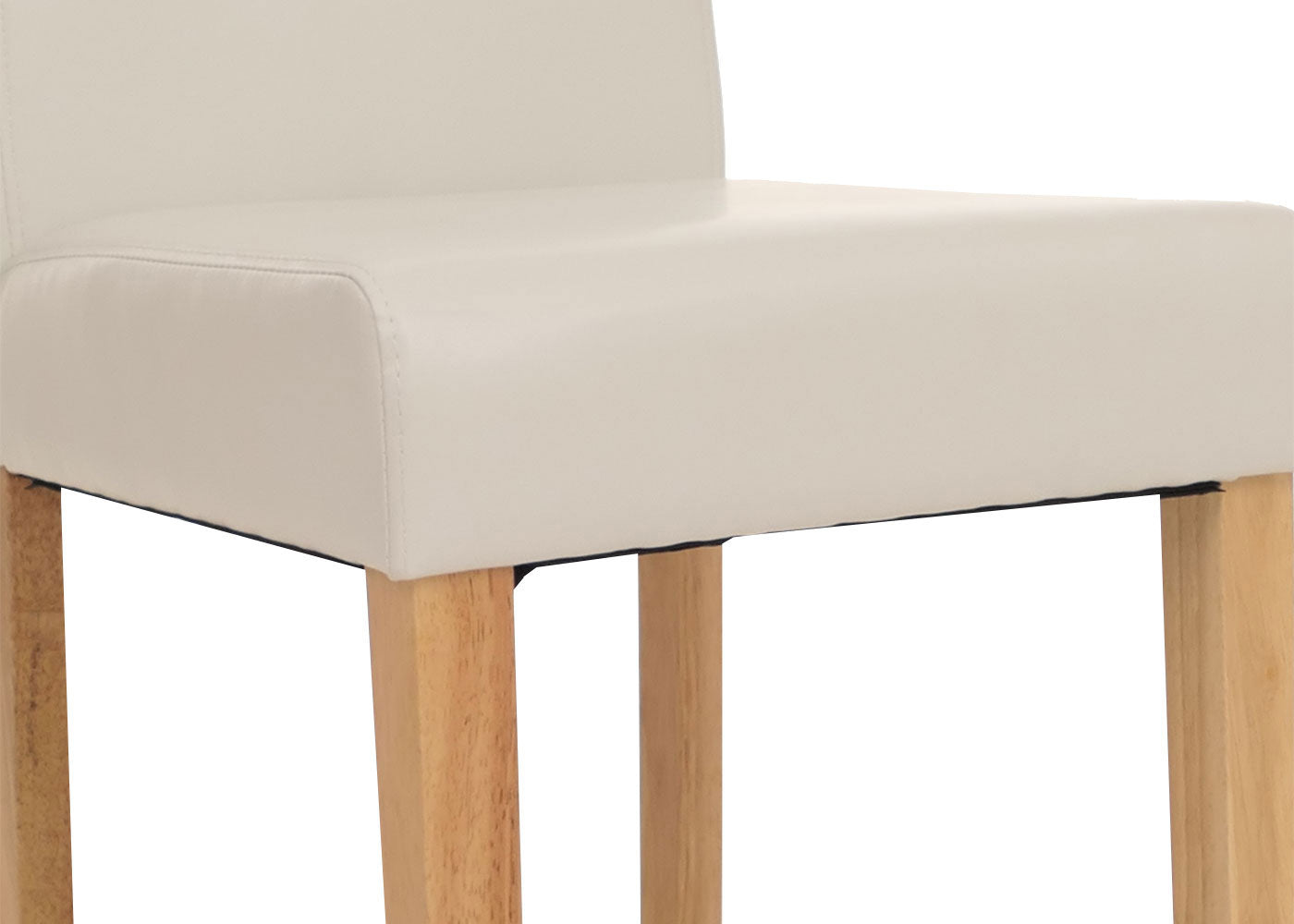 Cosmo Casa Littau eetkamerstoel, keukenstoel, imitatieleer ~ wit, lichte poten