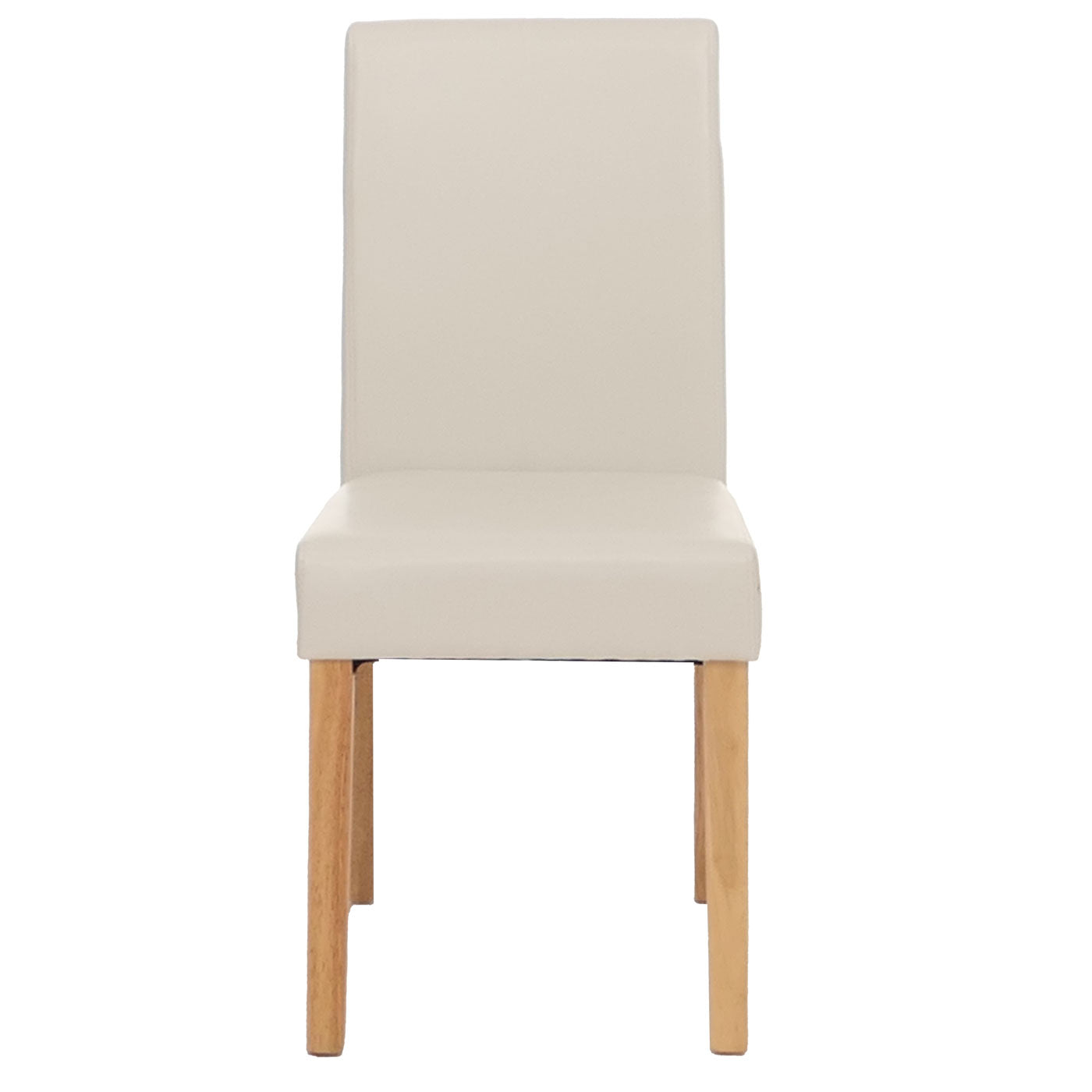 Cosmo Casa Littau eetkamerstoel, keukenstoel, imitatieleer ~ wit, lichte poten