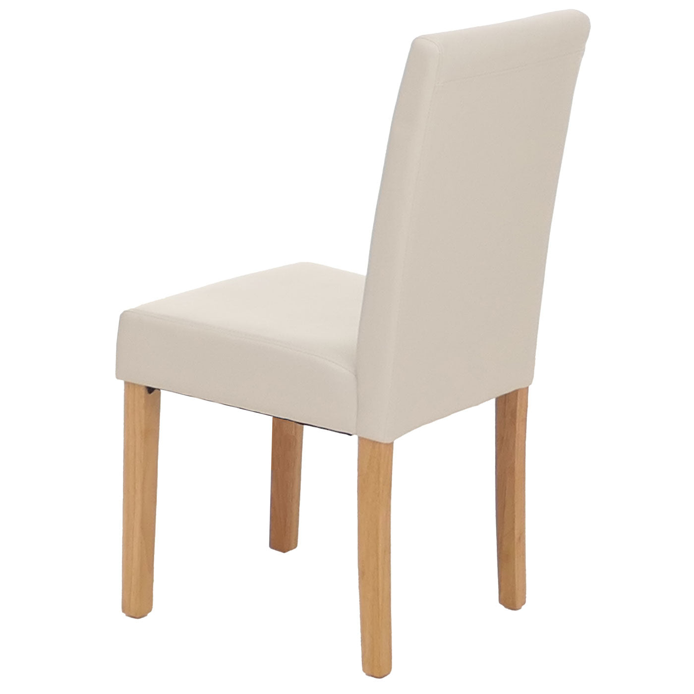 Cosmo Casa Littau eetkamerstoel, keukenstoel, imitatieleer ~ wit, lichte poten