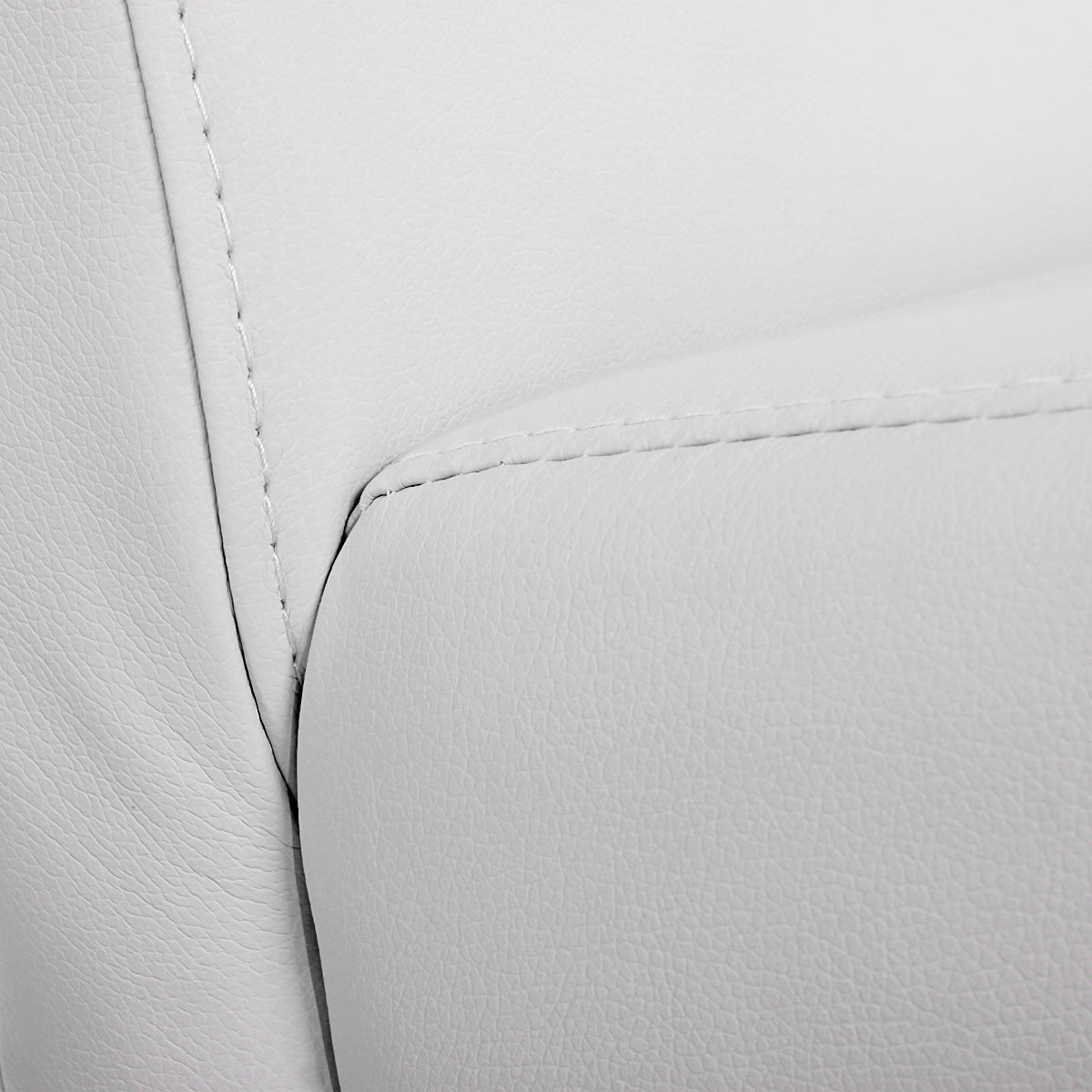 Cosmo Casa Littau eetkamerstoel, keukenstoel, imitatieleer ~ mat wit, donkere poten