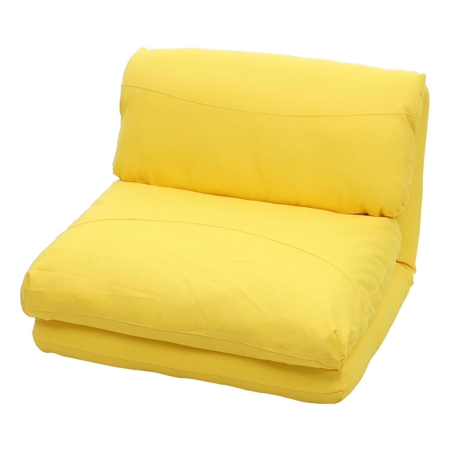 Cosmo Casa - Slaapfauteuil - Opklapbaar design - Stof/textiel - Geel