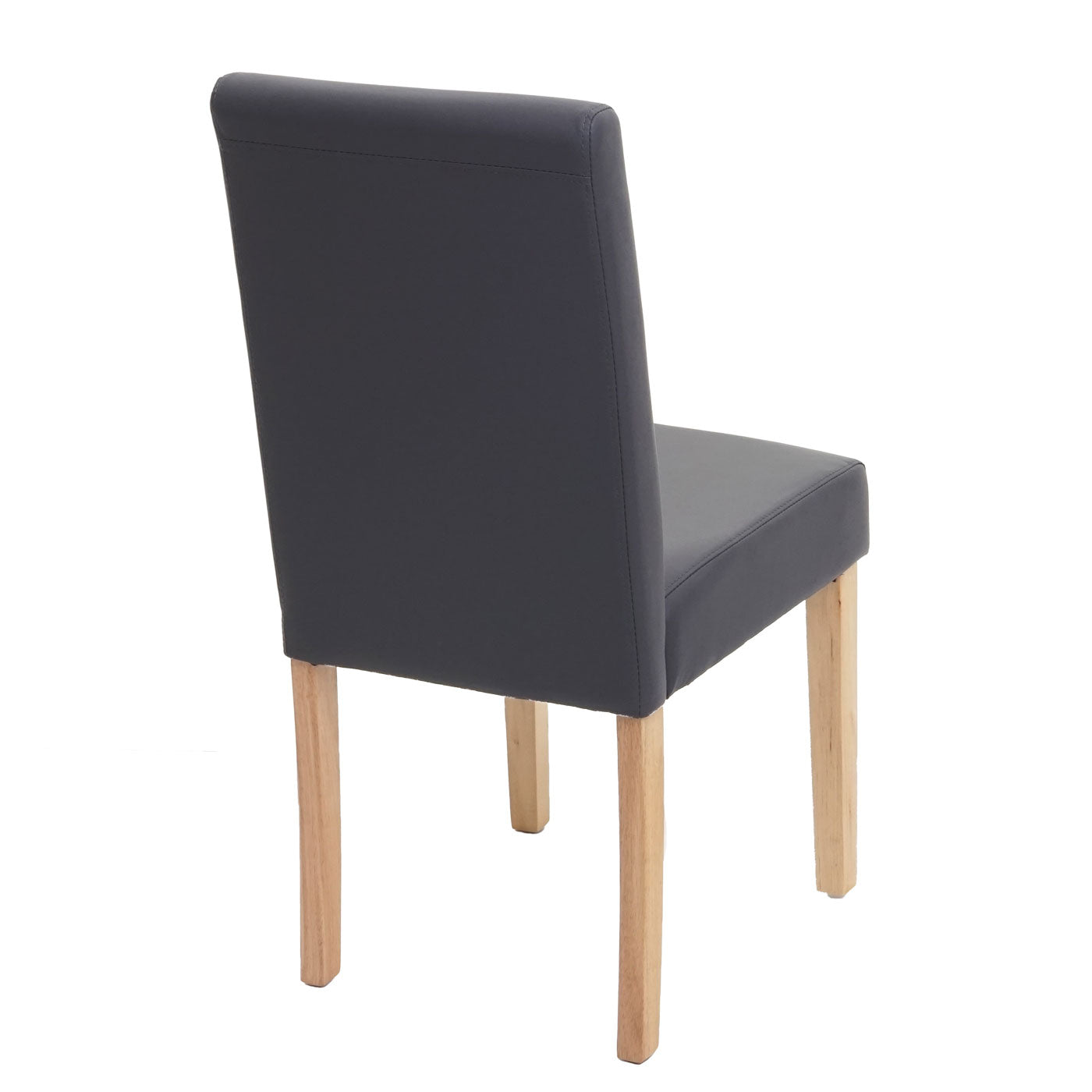 Cosmo Casa Set van 2 eetkamerstoelen, keukenstoelen Littau ~ kunstleer, matgrijs, lichte poten