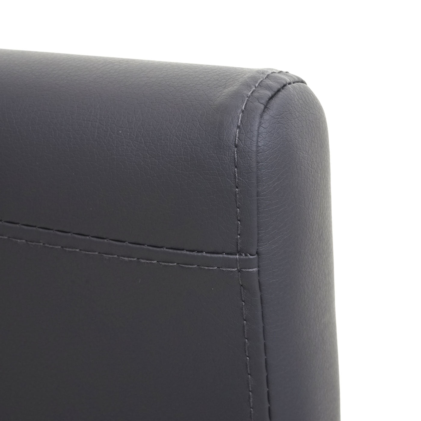 Cosmo Casa Set van 4 eetkamerstoelen, keukenstoelen, Littau MVG-gecertificeerd ~ Kunstleer, matgrijs, donkere poten