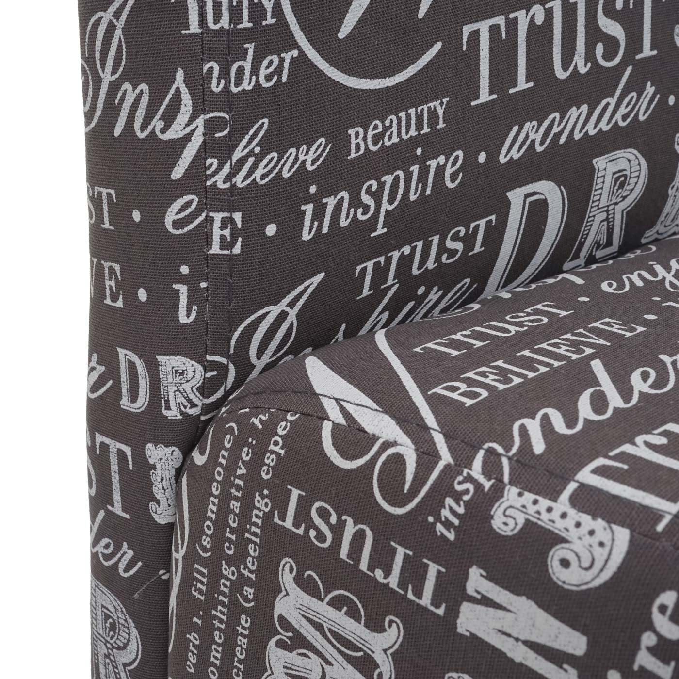 Cosmo Casa - Barkruk - Houten Barkruk - Stof - Grijs - Donkere Poten