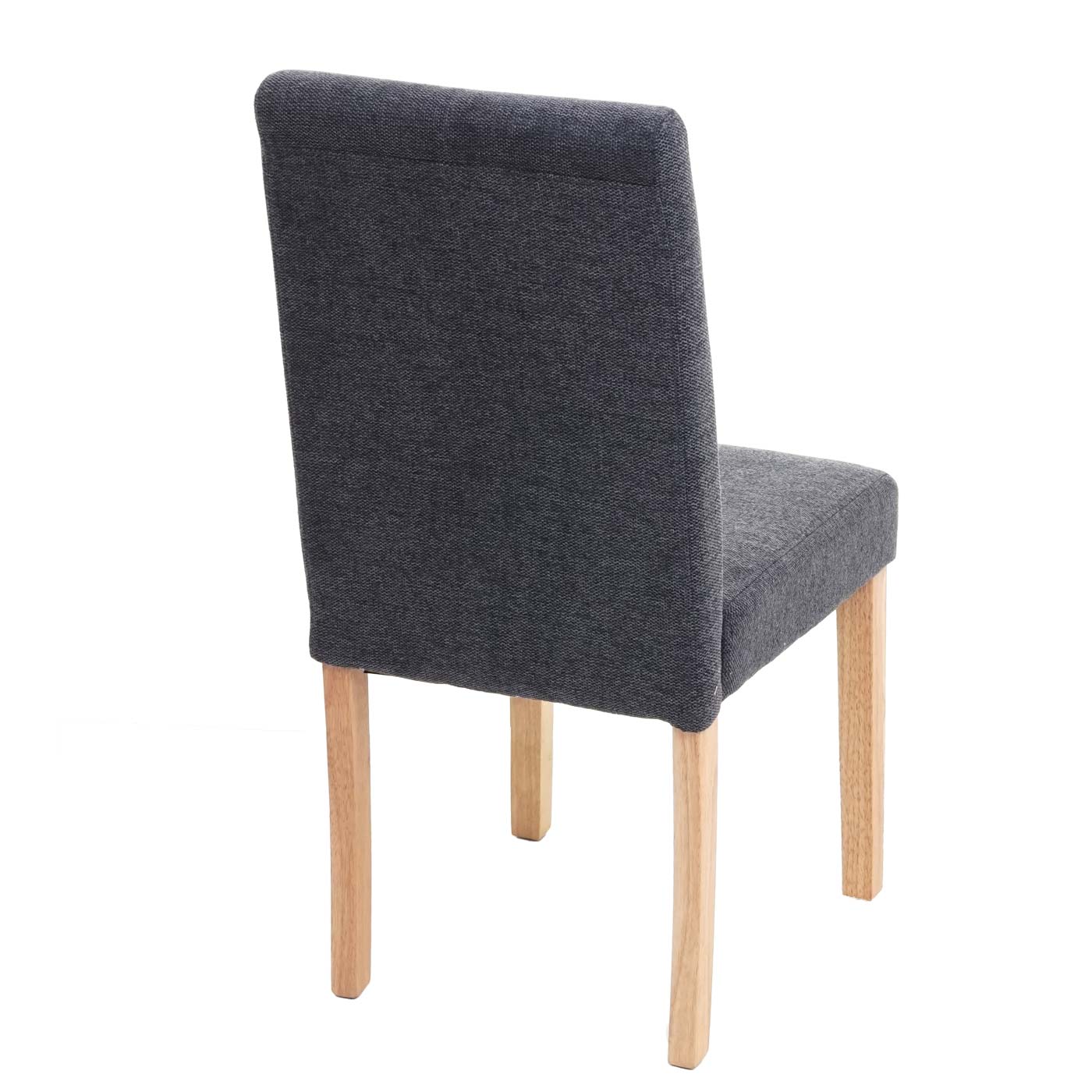 Cosmo Casa Set van 4 eetkamerstoelen, keukenstoelen, Littau ~ textiel, antracietgrijs, lichte poten