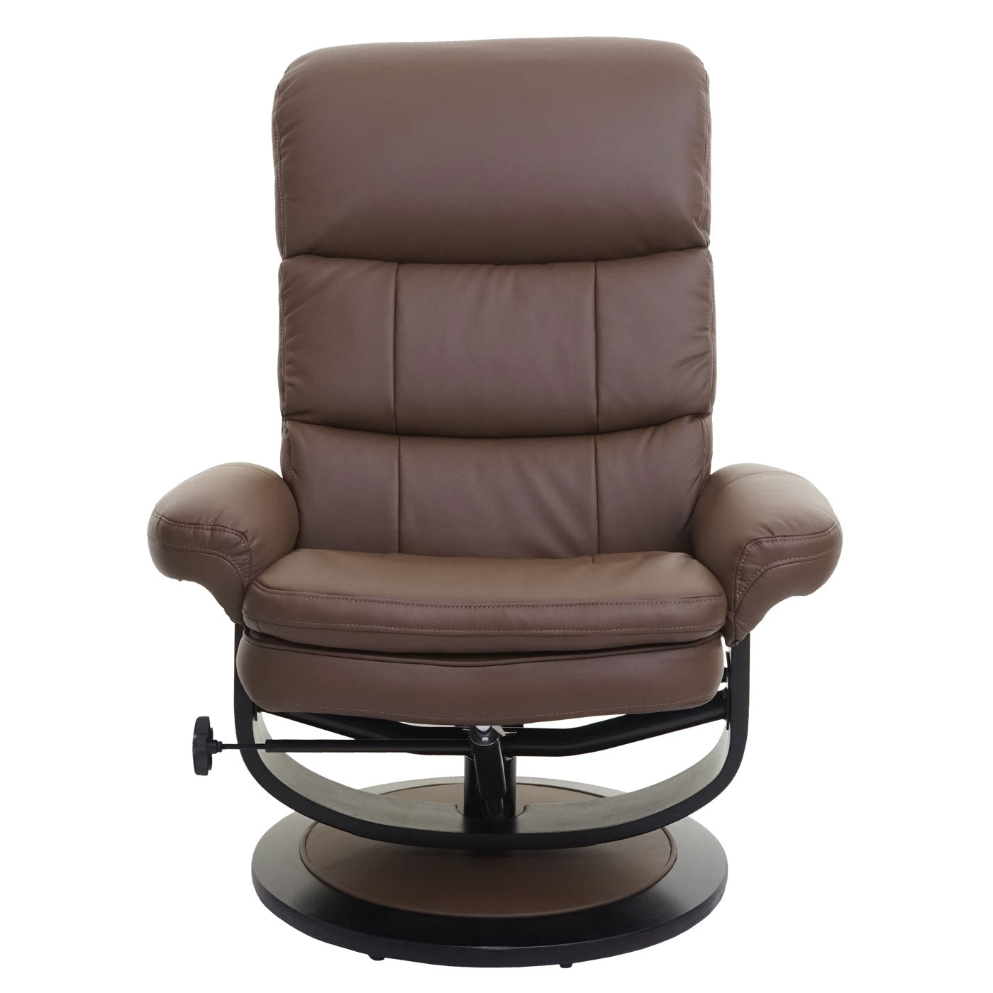 Cosmo Casa - Relaxfauteuil - Met opbergvak - Kunstleer - Taupebruin