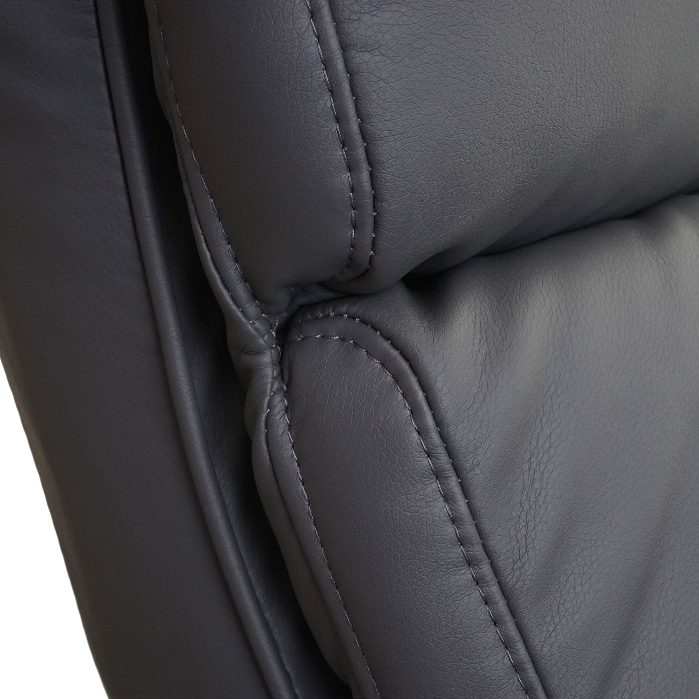 Cosmo Casa - Relaxfauteuil - Met opbergvak - Kunstleer - Matgrijs