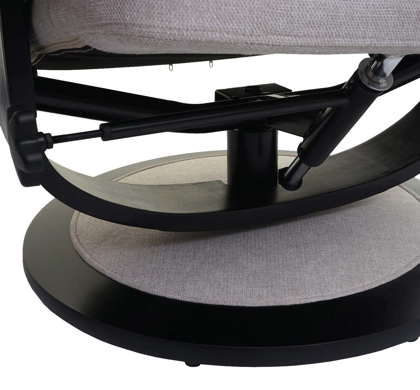 Cosmo Casa - Relaxfauteuil - Met opbergvak - Stof/textiel - Crème-beige