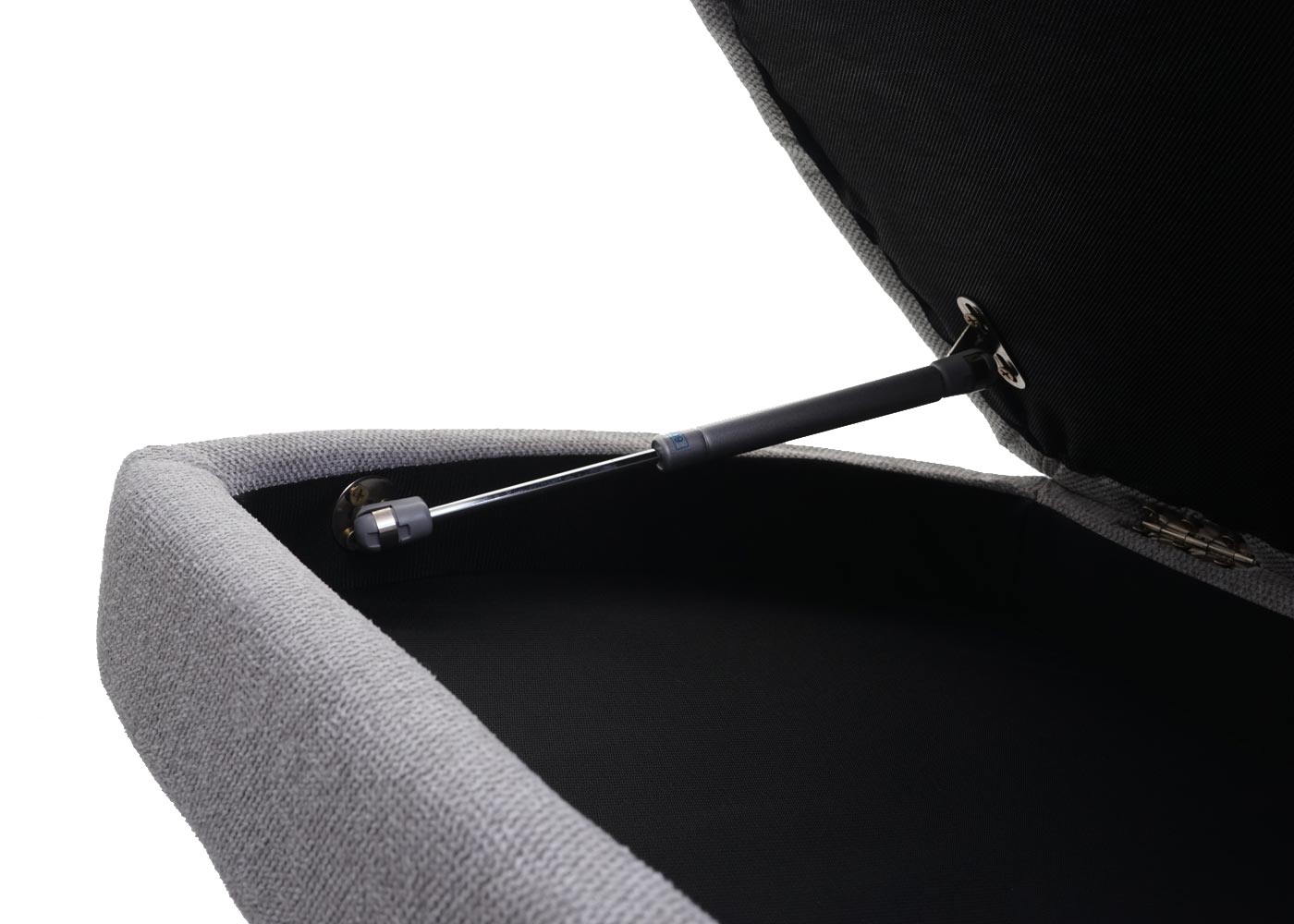 Cosmo Casa - Relaxfauteuil - Met opbergvak - Stof/textiel - Lichtgrijs