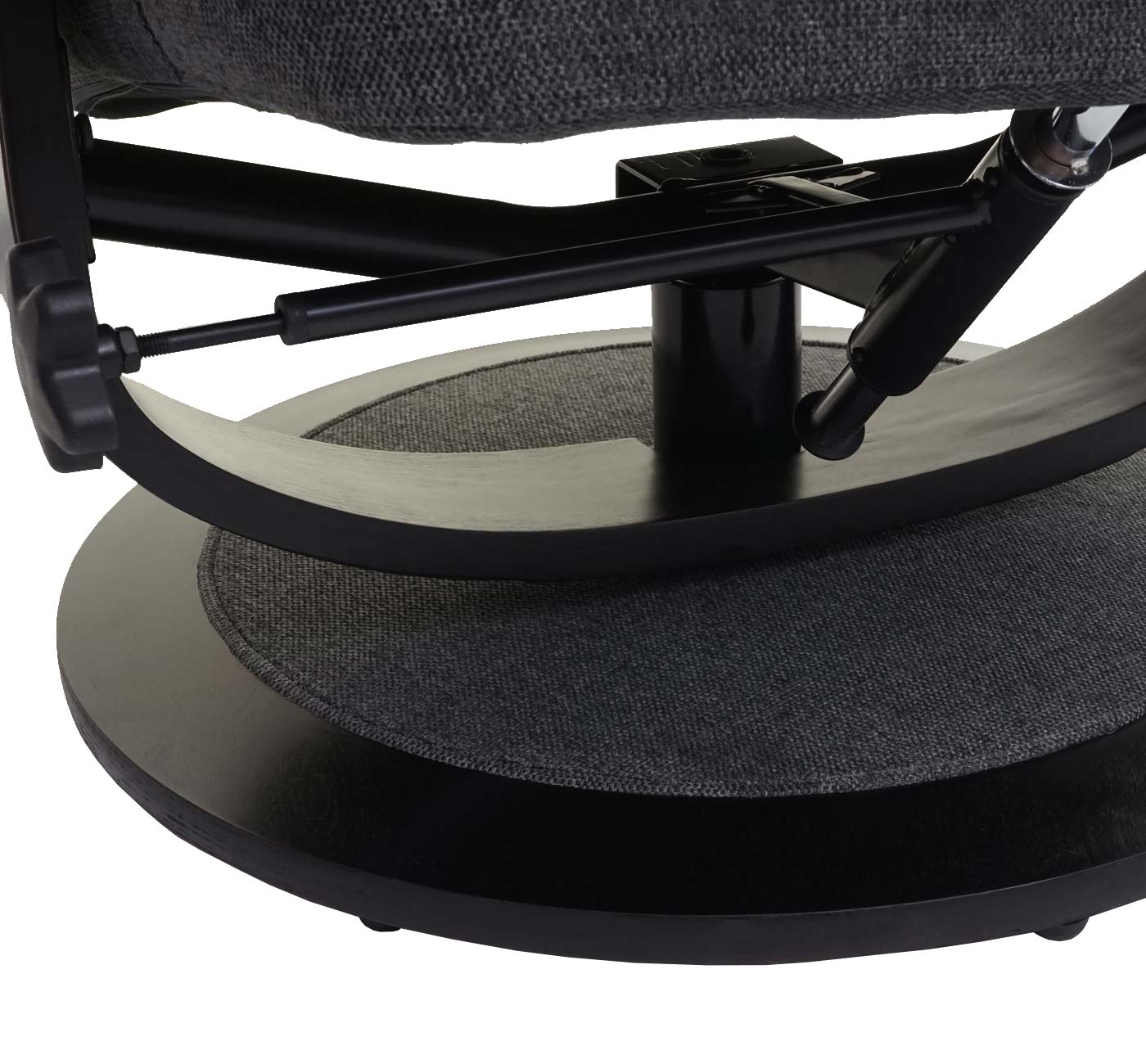 Cosmo Casa - Relaxfauteuil - Met opbergvak - Stof/textiel - Donkergrijs