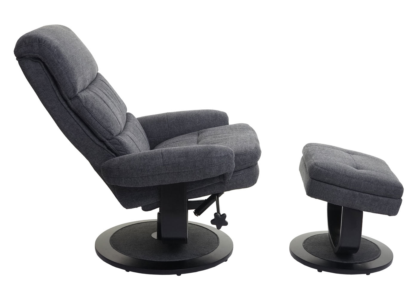 Cosmo Casa - Relaxfauteuil - Met opbergvak - Stof/textiel - Donkergrijs