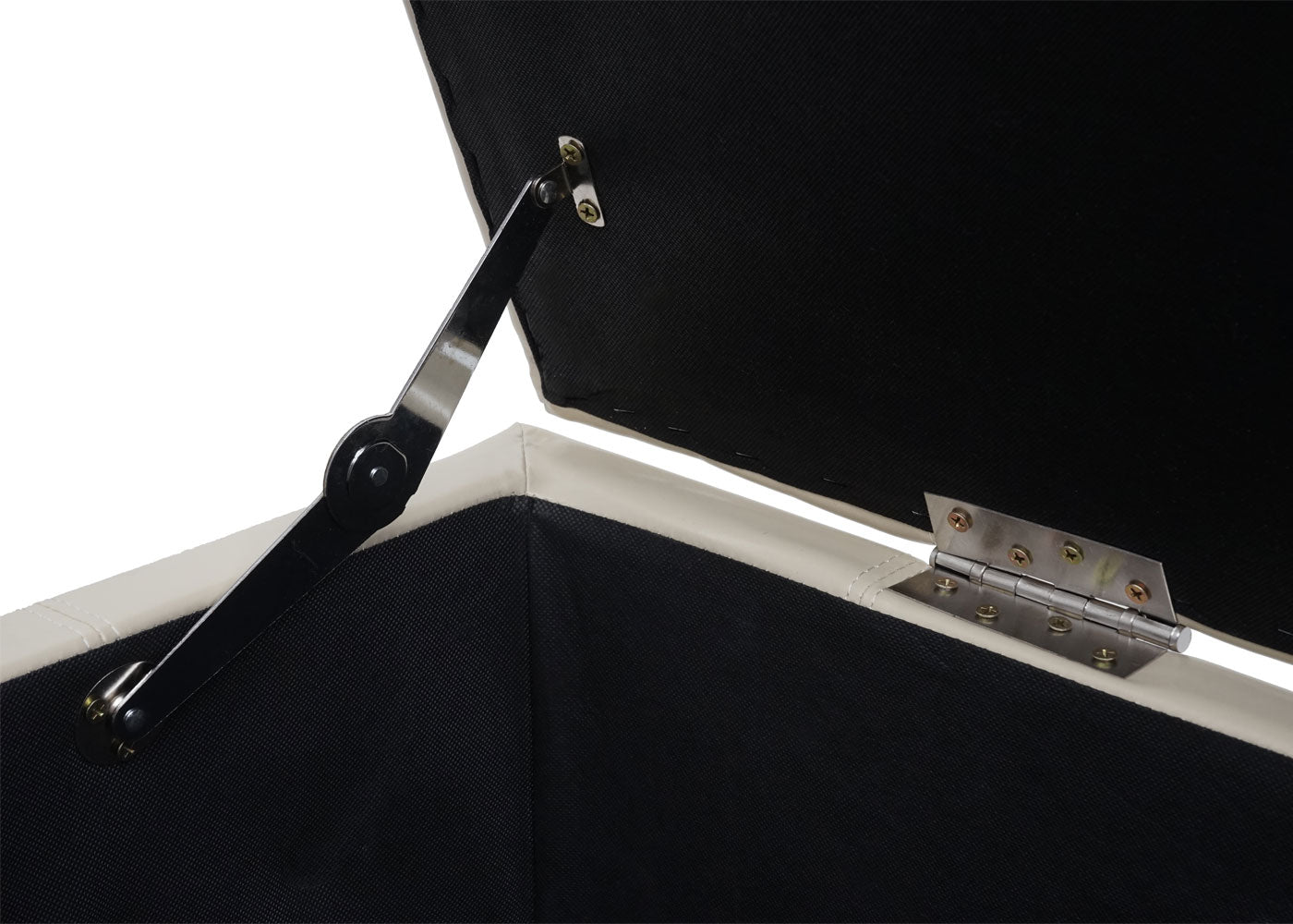 Cosmo Casa - Opbergkist Kriens - Imitatieleer - Crème