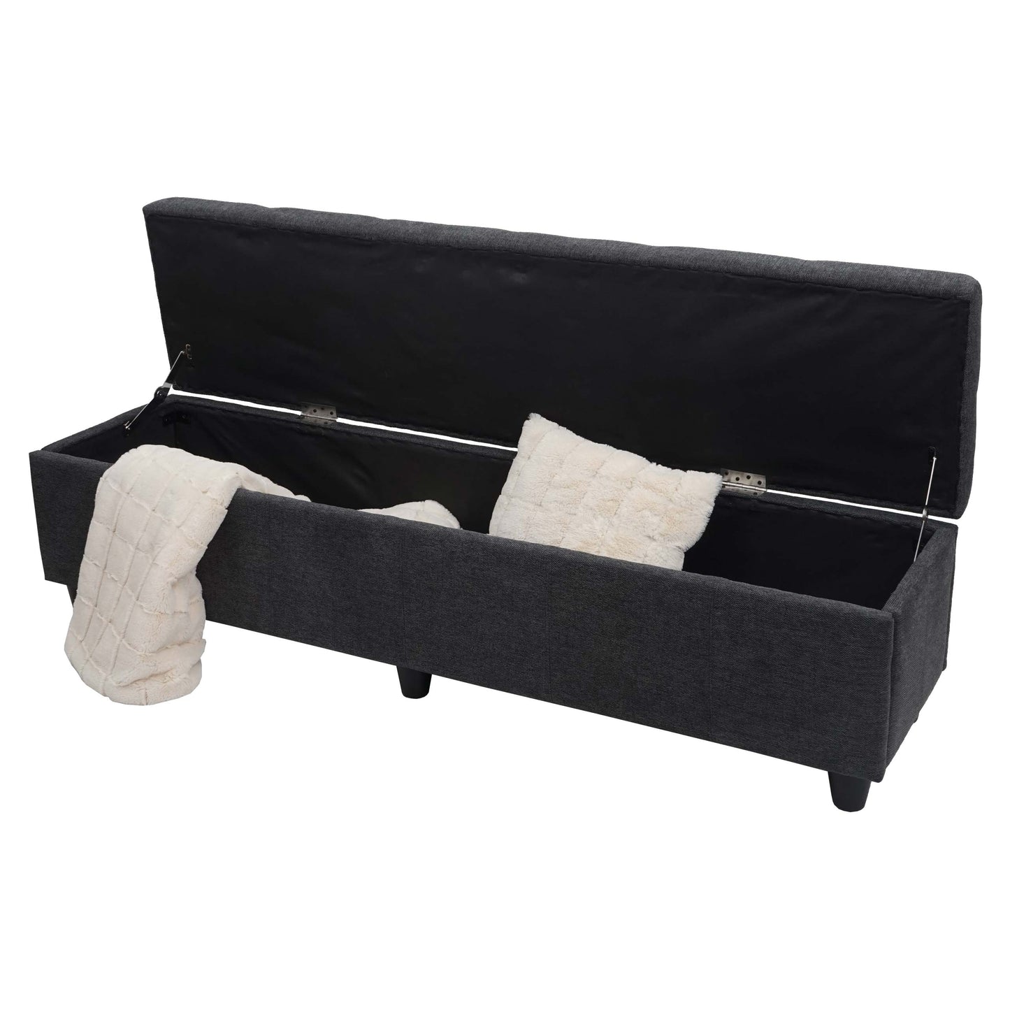 Cosmo Casa - Opbergkist Kriens XXL - Stof - Donkergrijs