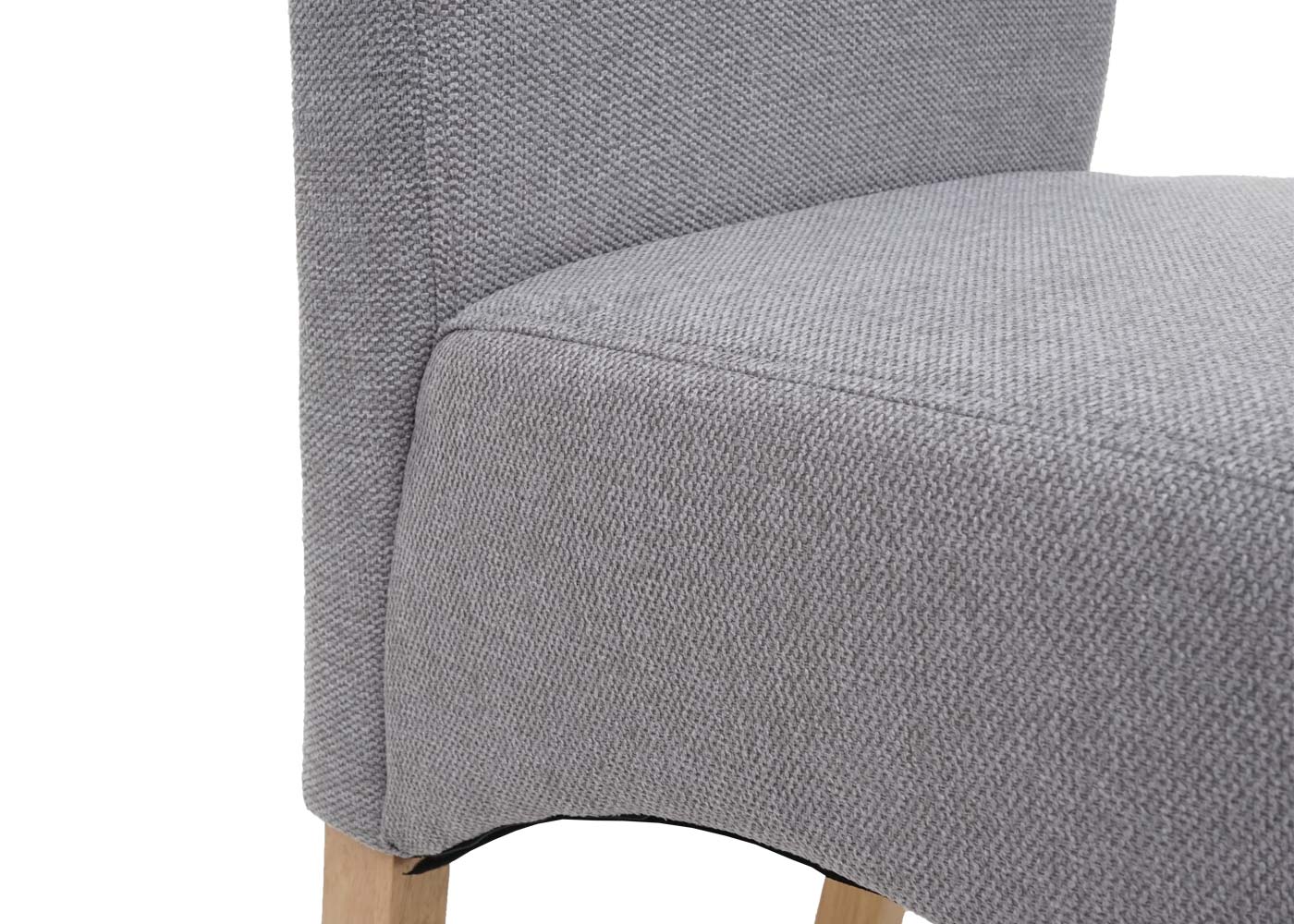 Cosmo Casa - Set van 2 Eetkamerstoelen - Keukenstoelen Latina - Stof - Lichtgrijs - Lichte Poten