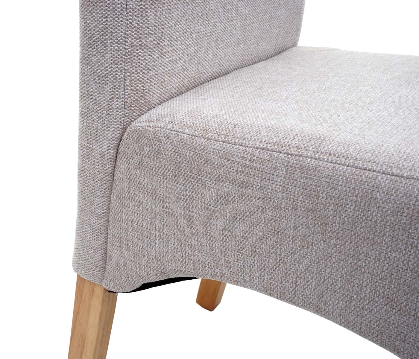 Cosmo Casa - Set van 2 Eetkamerstoelen - Keukenstoelen Latina - Stof - Crèmebeige - Lichte Poten