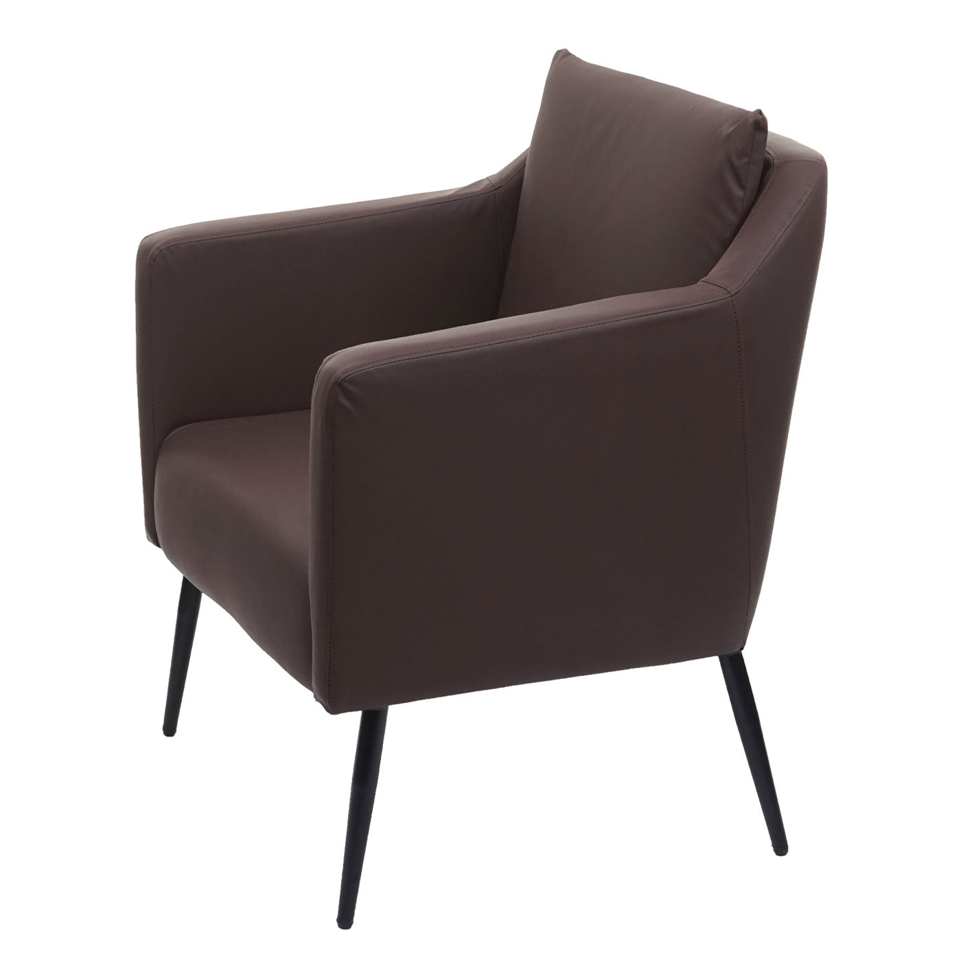 Cosmo Casa - Lounge Stoel - Cocktailfauteuil Relaxstoel - Imitatieleer - Bruin
