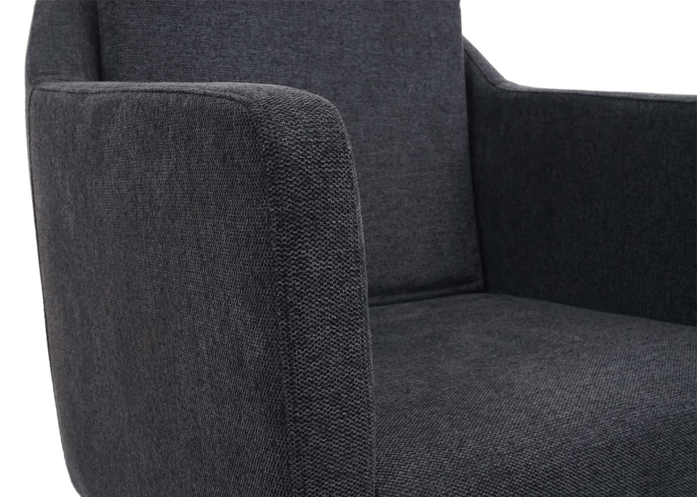 Cosmo Casa - Lounge Stoel - Cocktailfauteuil Relaxstoel - Textiel - Donkergrijs