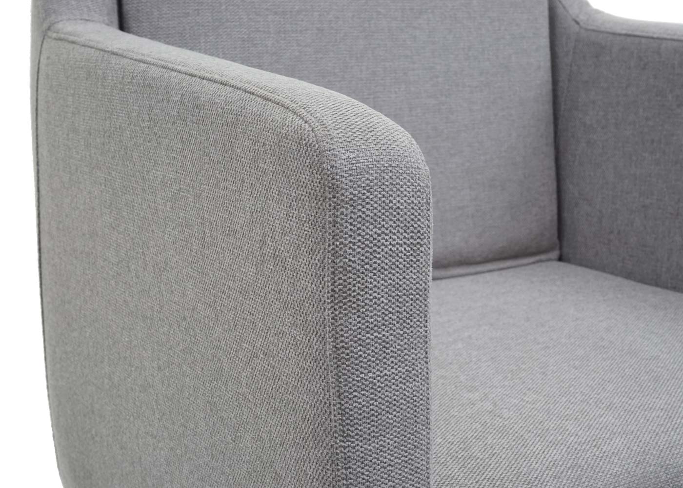 Cosmo Casa - Lounge Stoel - Cocktailfauteuil Relaxstoel - Textiel - Lichtgrijs