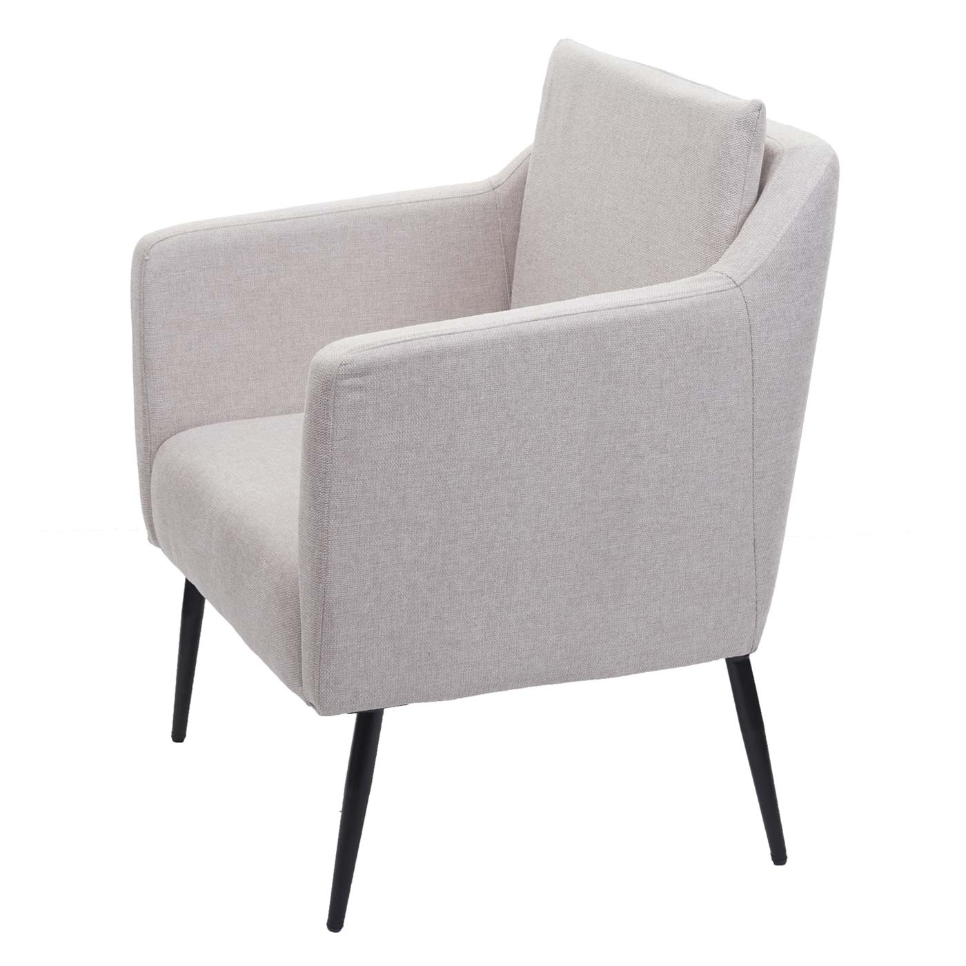 Cosmo Casa - Lounge Stoel - Cocktailfauteuil Relaxstoel - Textiel - Crèmebeige
