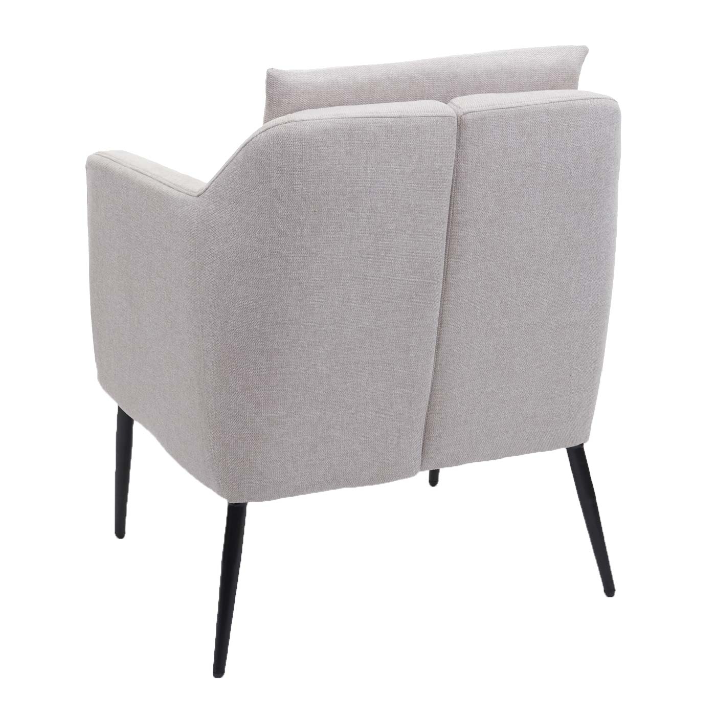 Cosmo Casa - Lounge Stoel - Cocktailfauteuil Relaxstoel - Textiel - Crèmebeige