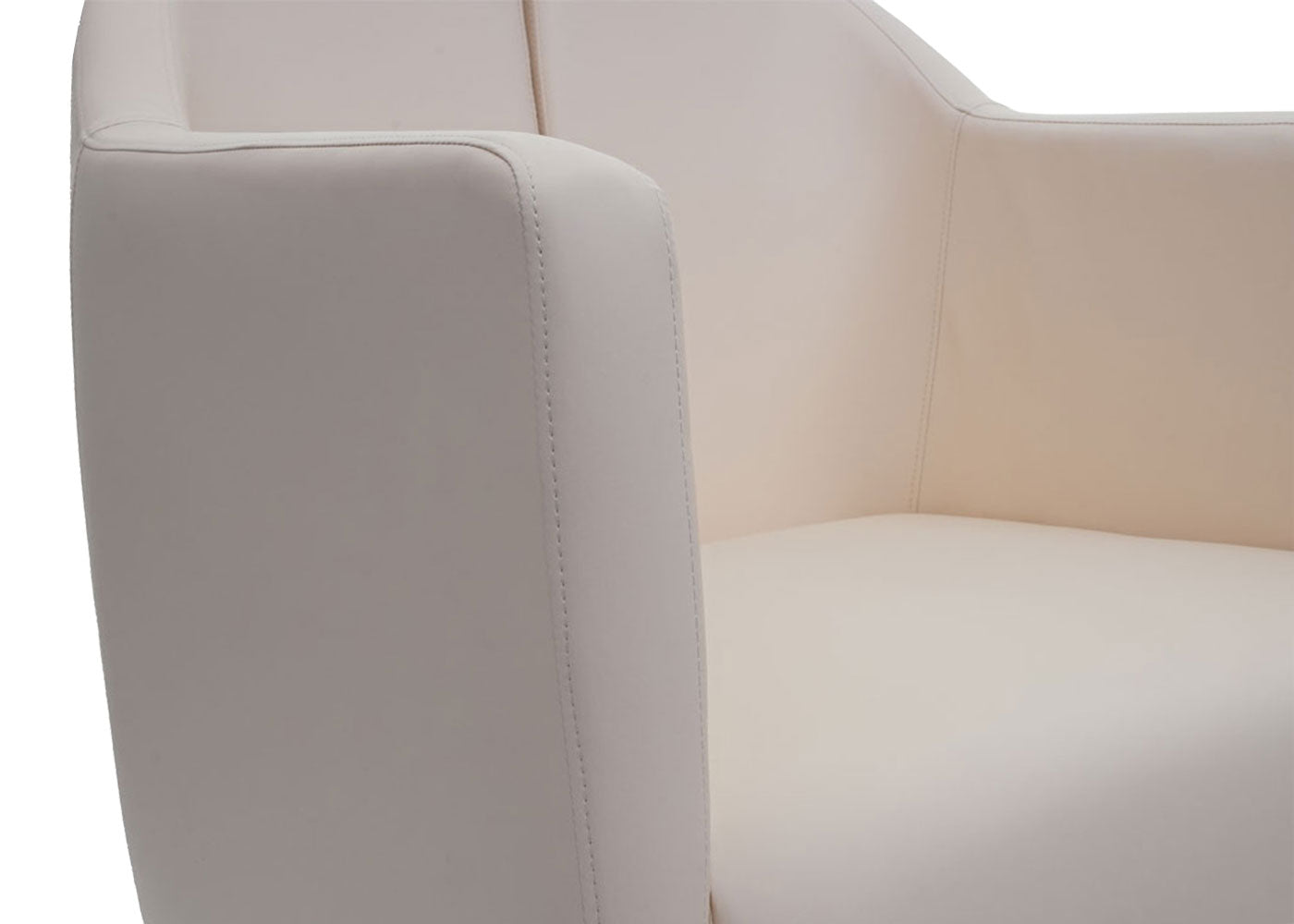 Cosmo Casa - Lounge Stoel - Draaibare Relaxstoel - Kunstleer - Crèmebeige