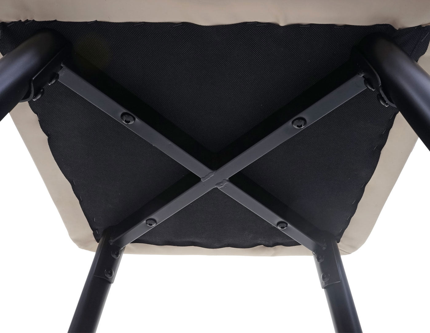 Cosmo Casa - Set van Barkrukken - Barstoelen met Voetensteun - Imitatieleer - Crèmebeige