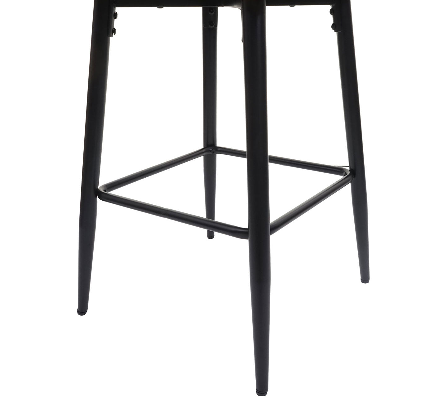 Cosmo Casa - Set van Barkrukken - Barstoelen met Voetensteun - Textiel - Donkergrijs