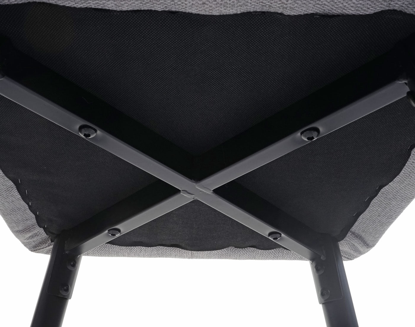 Cosmo Casa - Set van Barkrukken - Barstoelen met Voetensteun - Textiel - Lichtgrijs