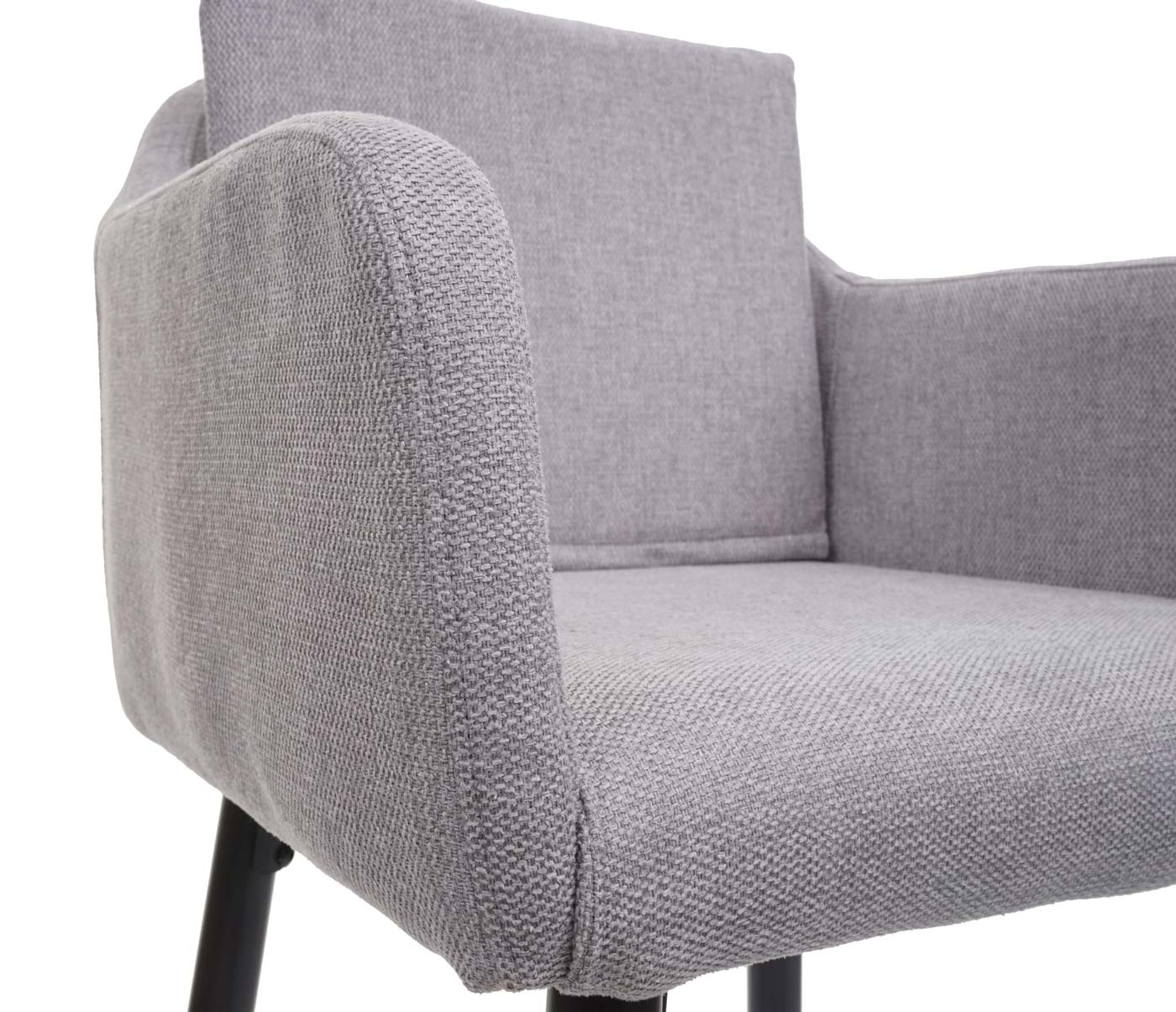 Cosmo Casa - Set van Barkrukken - Barstoelen met Voetensteun - Textiel - Lichtgrijs