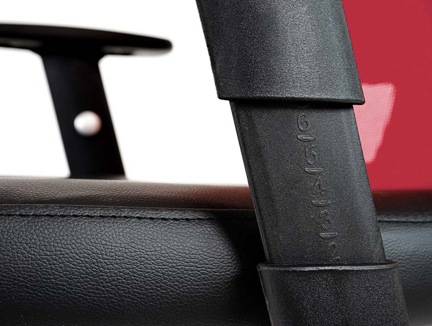 Cosmo Casa - Bureaustoel - Directiestoel professioneel - Kunstleer - Rood