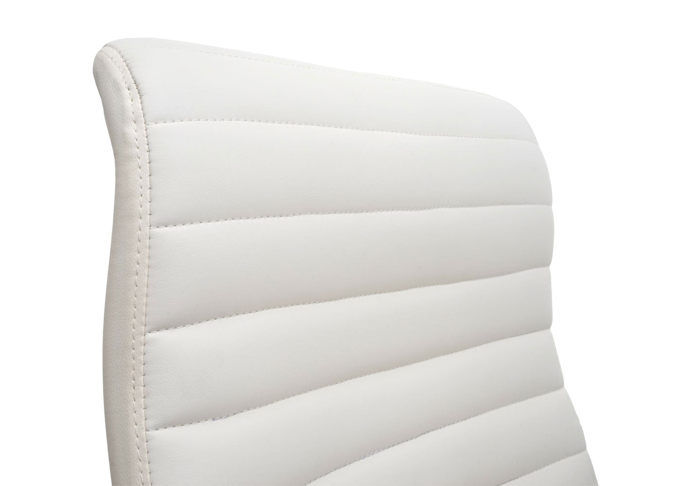 Cosmo Casa - Bureaustoel - Directiestoel met wieltjes - Kunstleer - Crèmebeige