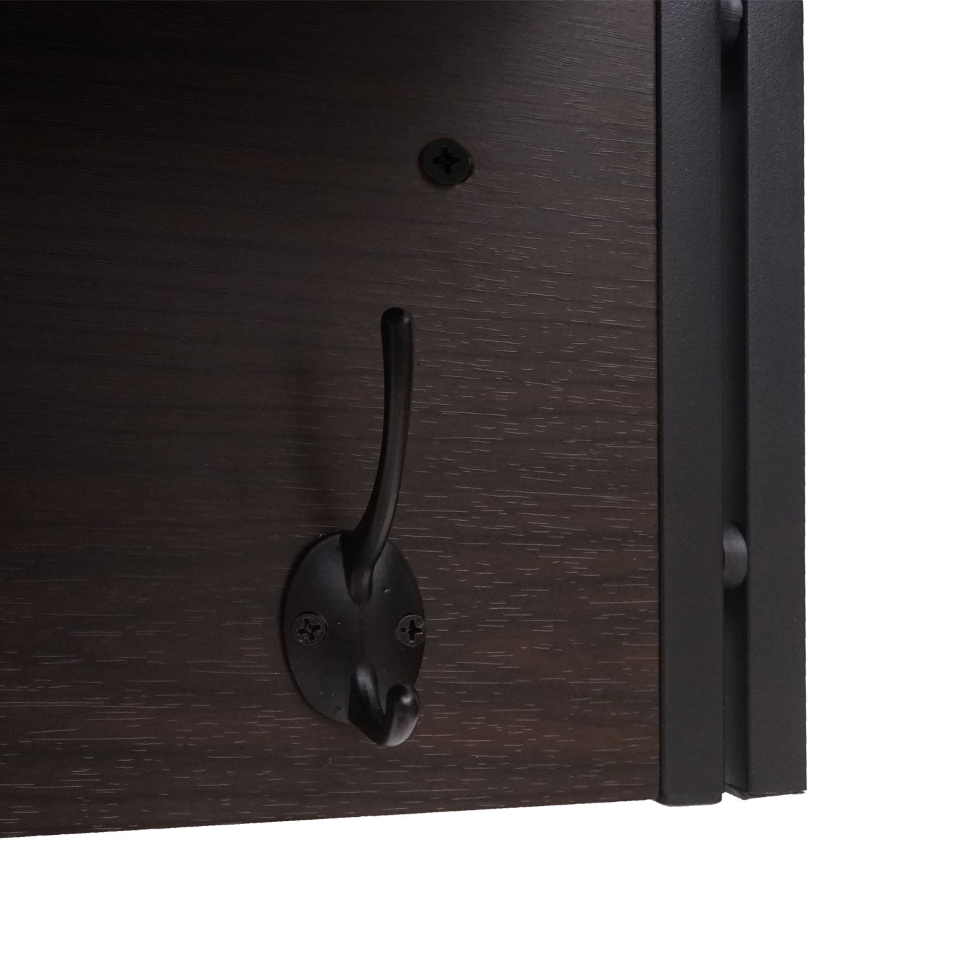 Cosmo Casa - Wandkapstok - Met 4 haken - Hout - Donkerbruin - 75x24x24cm