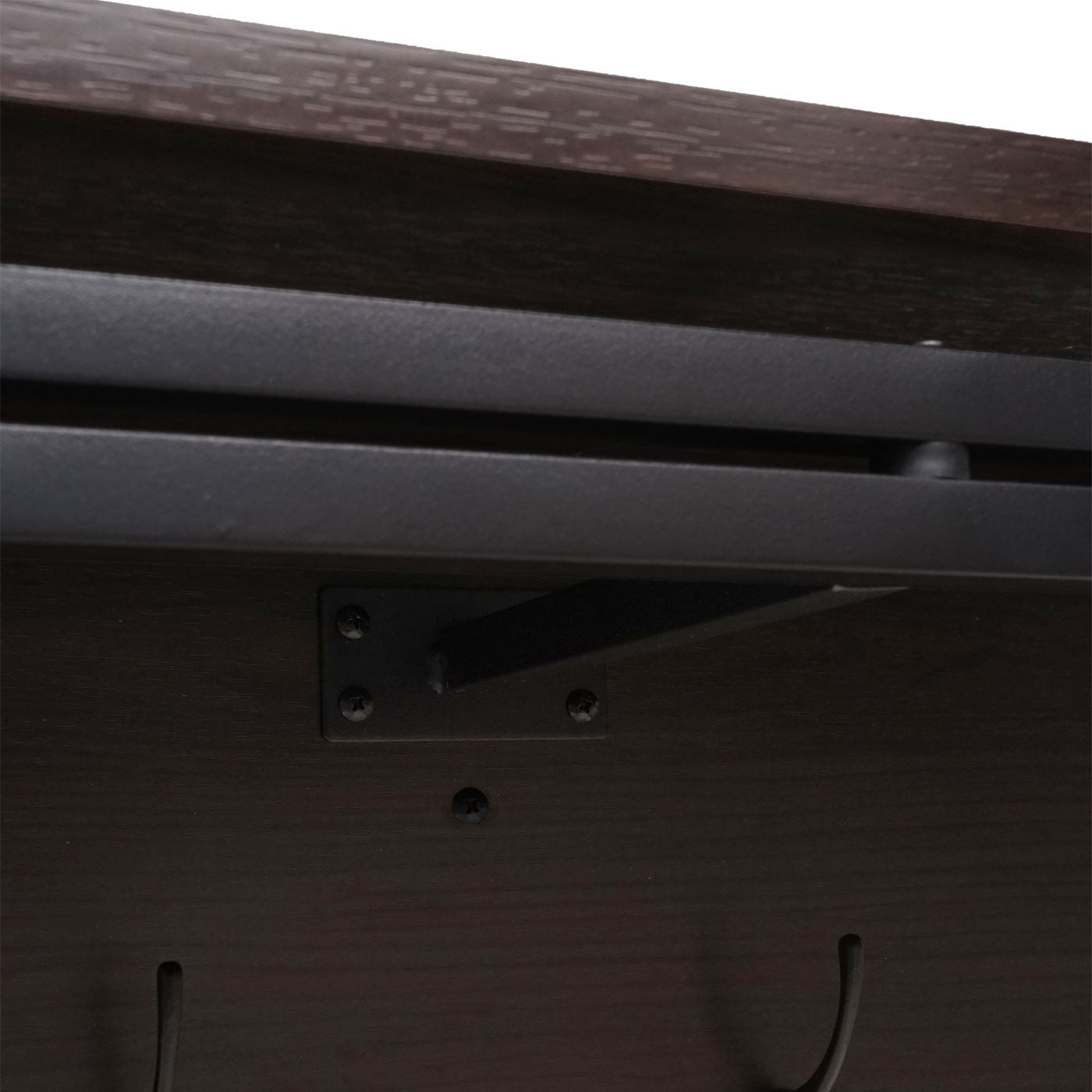 Cosmo Casa - Wandkapstok - Met 4 haken - Hout - Donkerbruin - 75x24x24cm