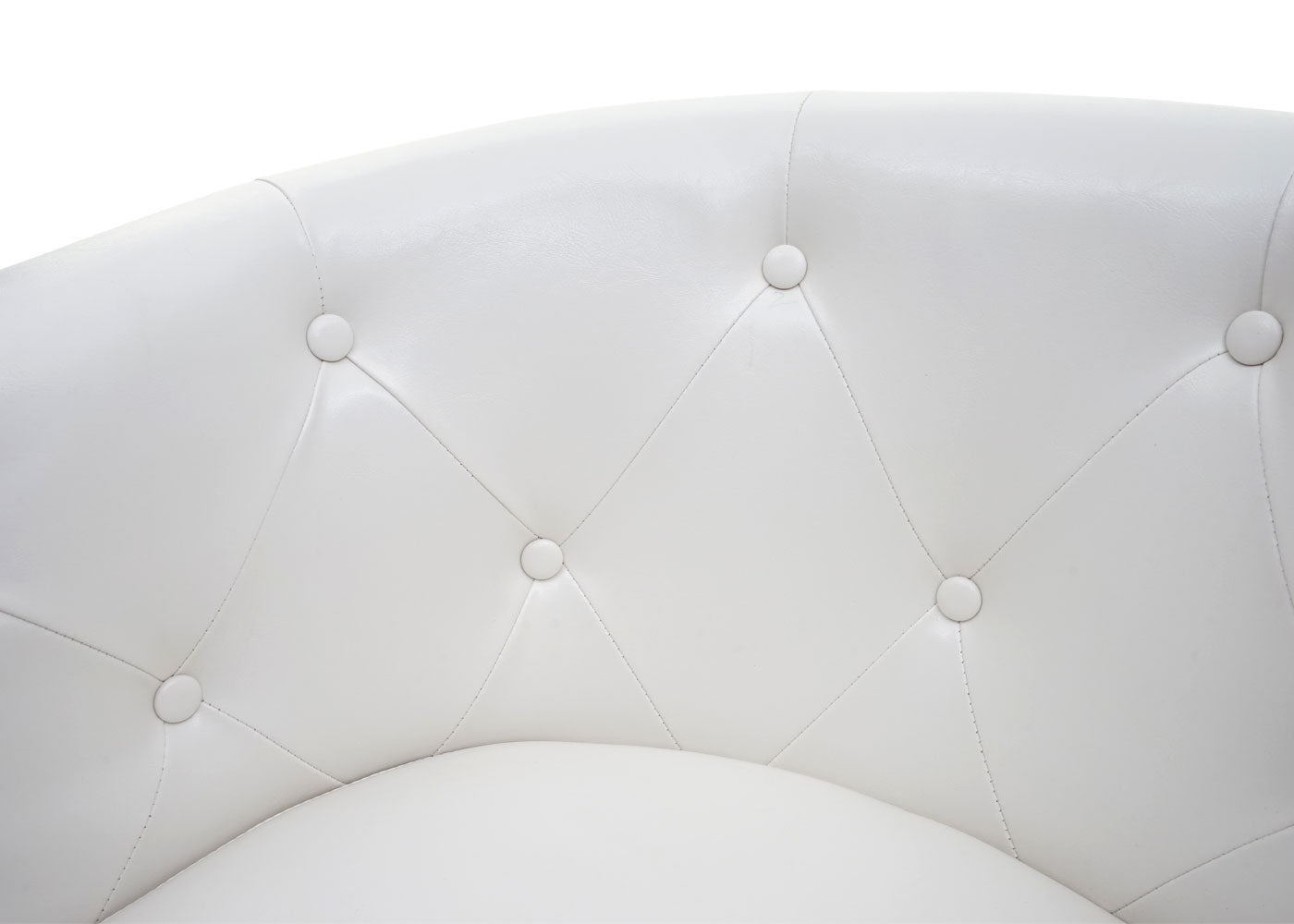 Cosmo Casa - Fauteuil - Chesterfield loungestoel - Imitatieleer - Wit