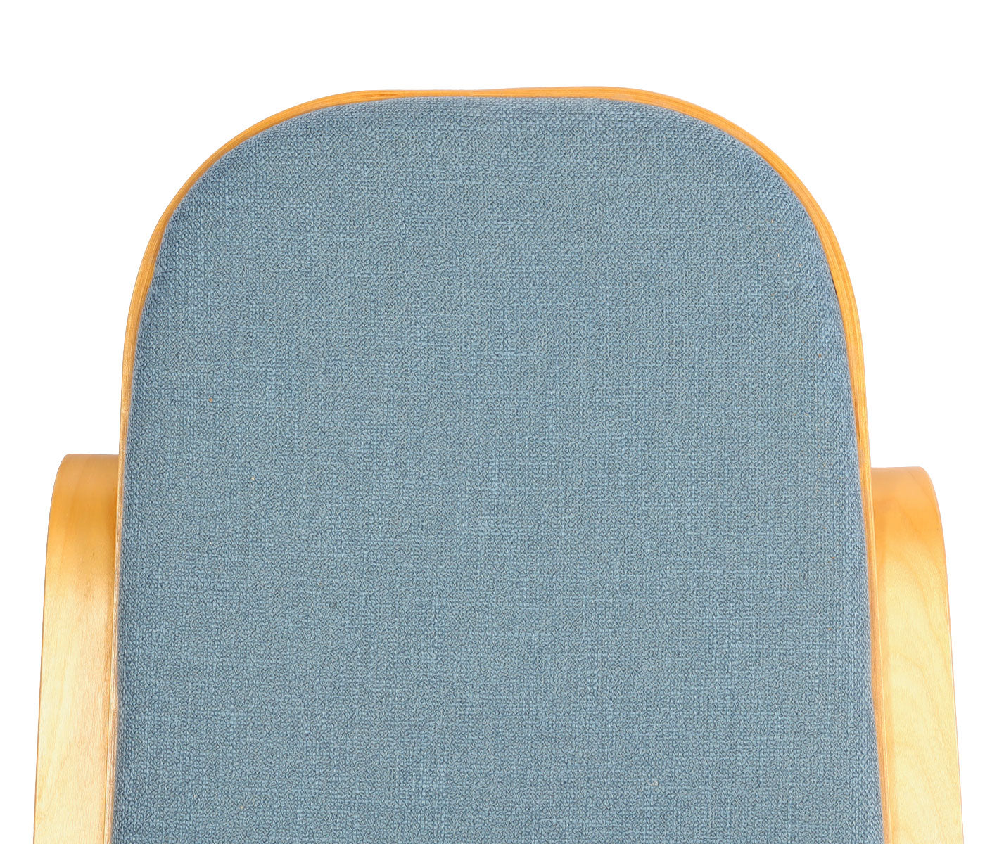 Cosmo Casa - Schommelstoel - TV-Stoel met Armleuningen - Massief Hout - Eikenlook - Blauw