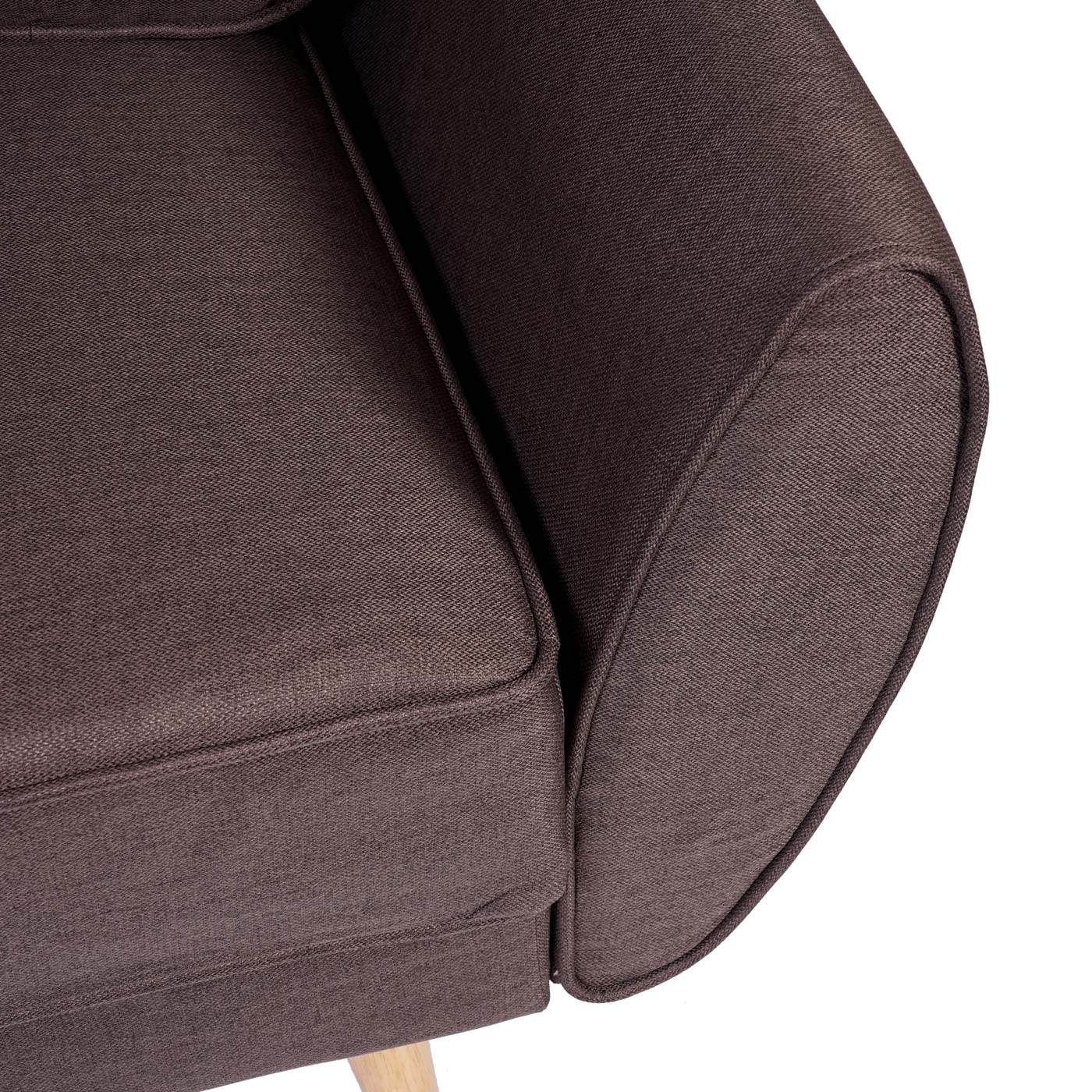 Cosmo Casa - Slaapbank 3-zits - Met slaapfunctie - Stof/textiel - Bruin - 203cm