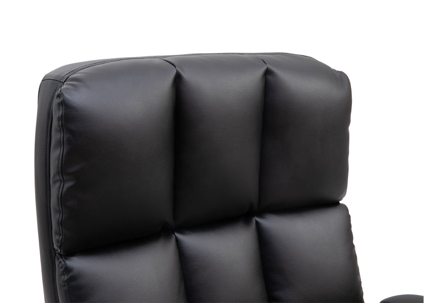 Cosmo Casa - Bureaustoel - Directiestoel - Draaistoel - In Hoogte Verstelbaar - Zwart Imitatieleer