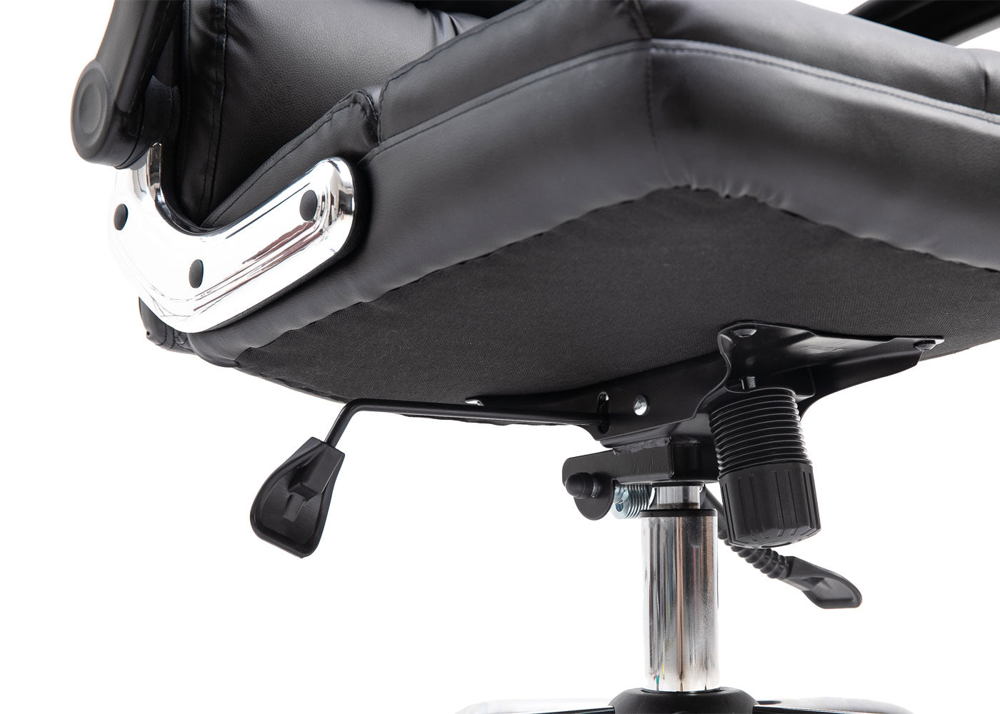 Cosmo Casa - Bureaustoel - Directiestoel - Draaistoel - In Hoogte Verstelbaar - Zwart Imitatieleer
