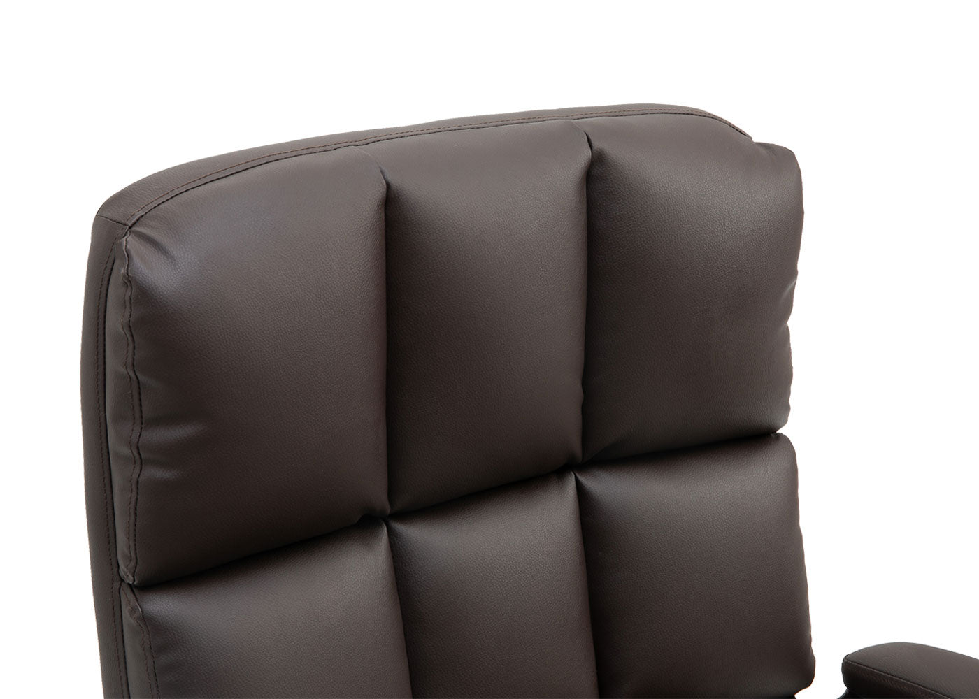 Cosmo Casa - Bureaustoel - Directiestoel - Draaistoel - In Hoogte Verstelbaar - Bruin Imitatieleer