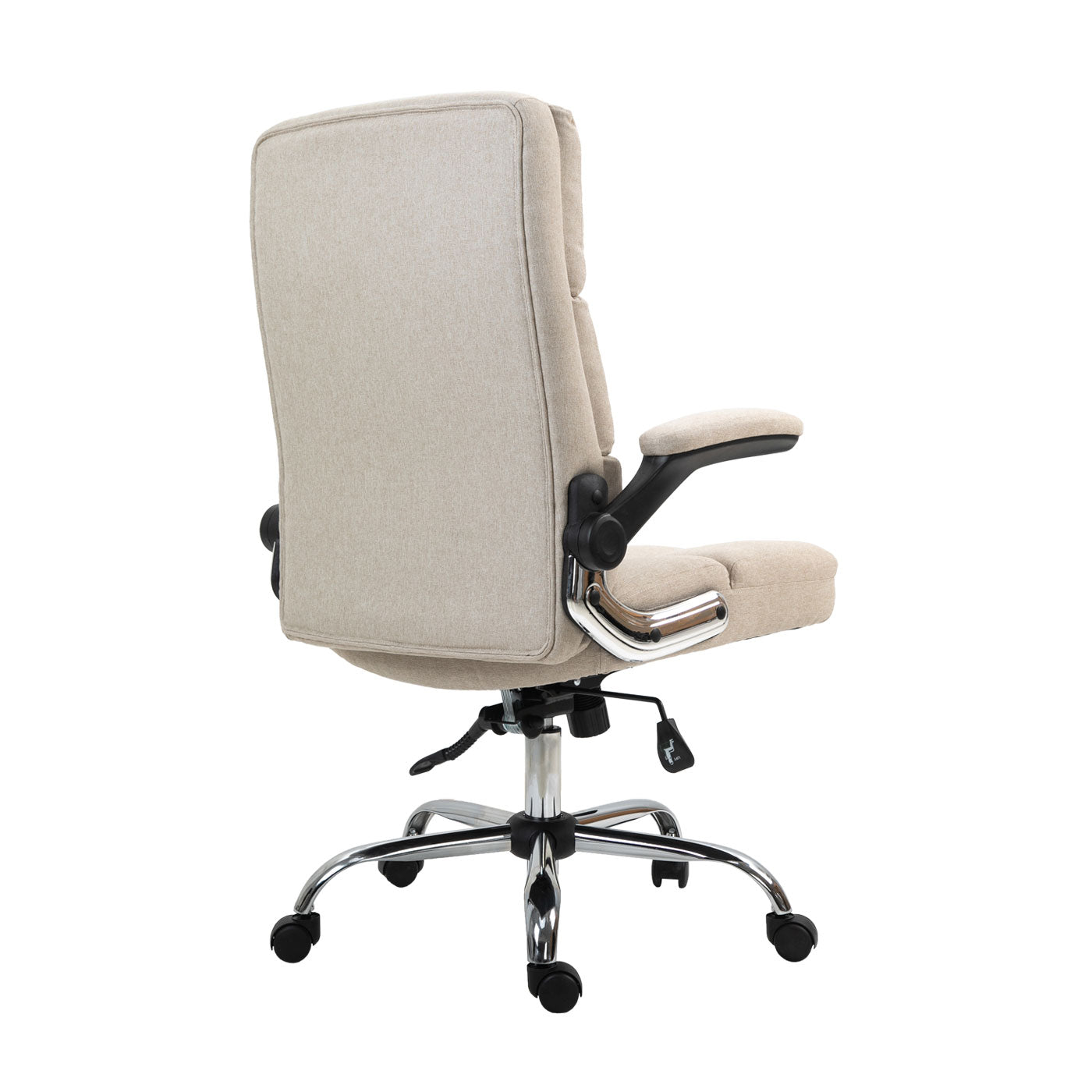 Cosmo Casa - Bureaustoel - Directiestoel - In Hoogte Verstelbaar - Stoftextiel Lichtbruin