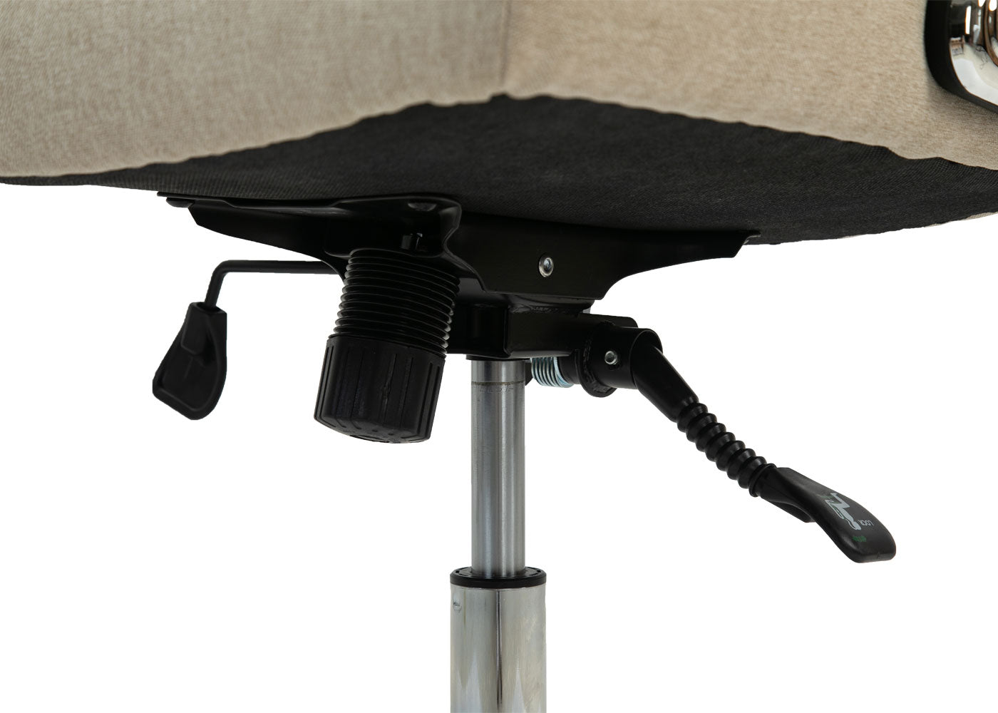 Cosmo Casa - Bureaustoel - Directiestoel - In Hoogte Verstelbaar - Stoftextiel Lichtbruin