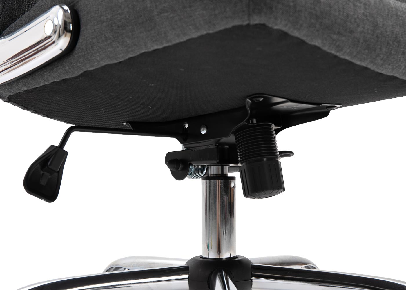 Cosmo Casa - Bureaustoel - Directiestoel - In Hoogte Verstelbaar - Stoftextiel Donkergrijs