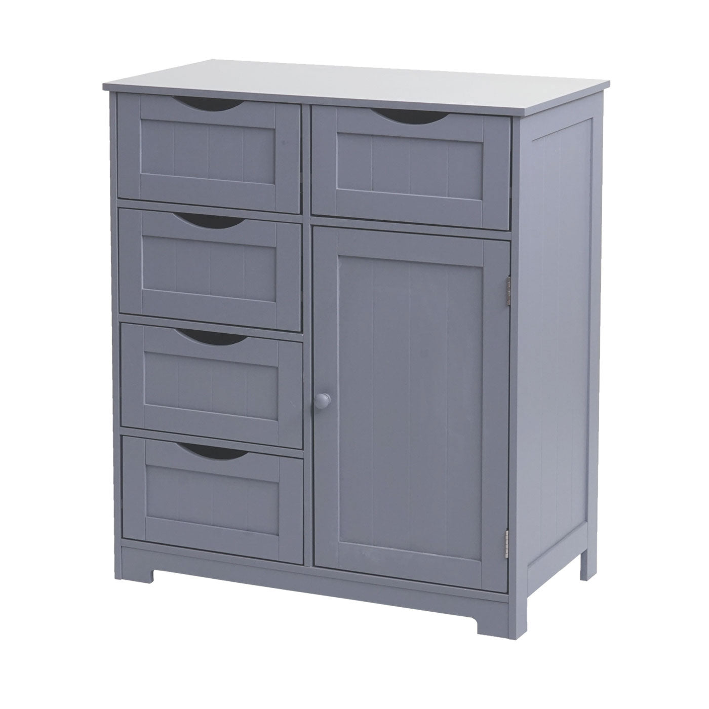 Cosmo Casa - Ladekast - 5 Laden en 1 Deur - 80x70x35cm - Grijs