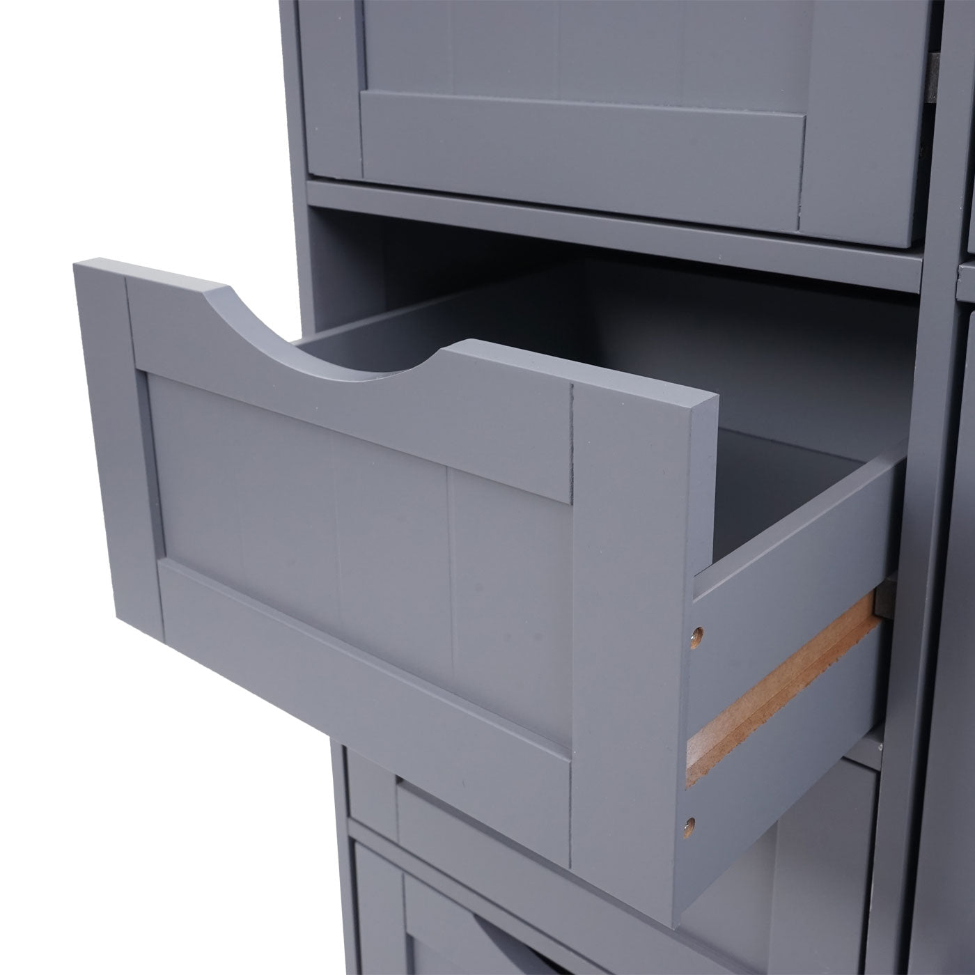 Cosmo Casa - Ladekast - 5 Laden en 1 Deur - 80x70x35cm - Grijs