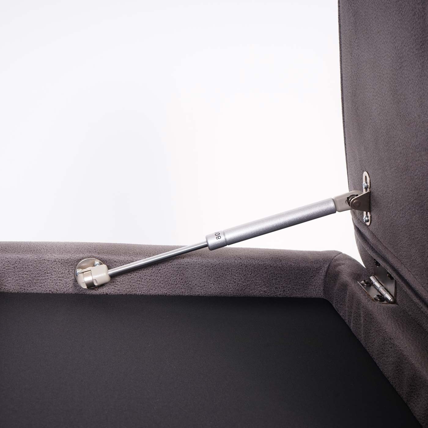 Cosmo Casa - Relaxstoel XXL - Met kruk - Textiel - Donkergrijs - Frame walnootlook