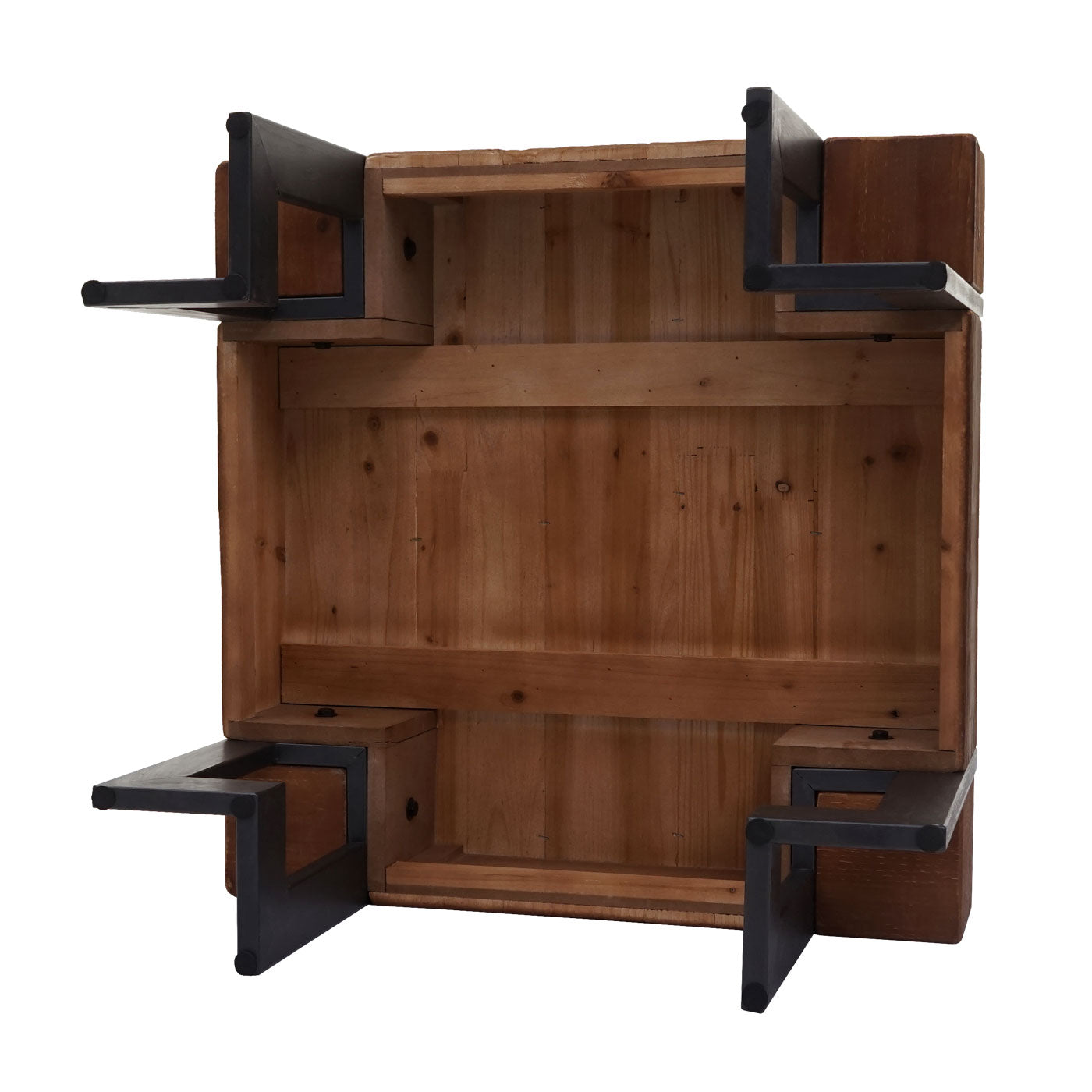 Cosmo Casa - Salontafel - Rustiek vierkant ontwerp - Massief dennenhout - Bruin - 70x70cm