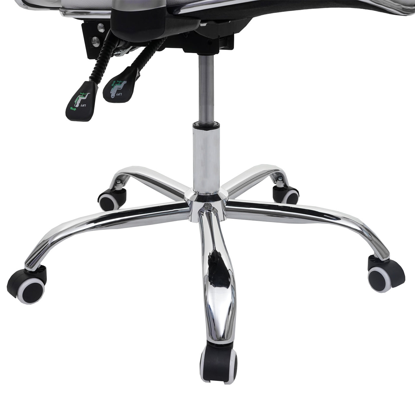 Cosmo Casa - Bureaustoel - Ergonomisch Design - Kunstleer - Wit