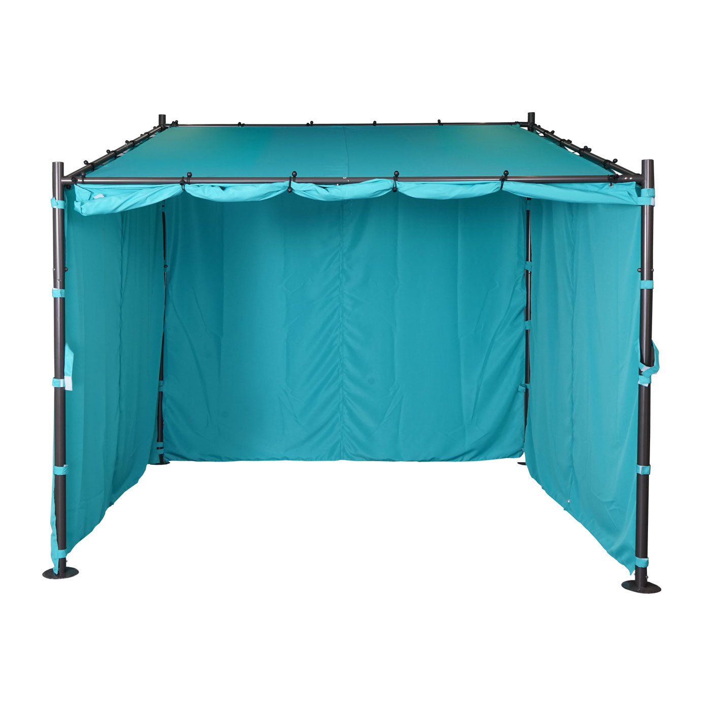 Cosmo Casa - Set van 4 zijwanden voor pergola - Vervangende zijwand voor prieel - 3x3m - Polyester turquoise