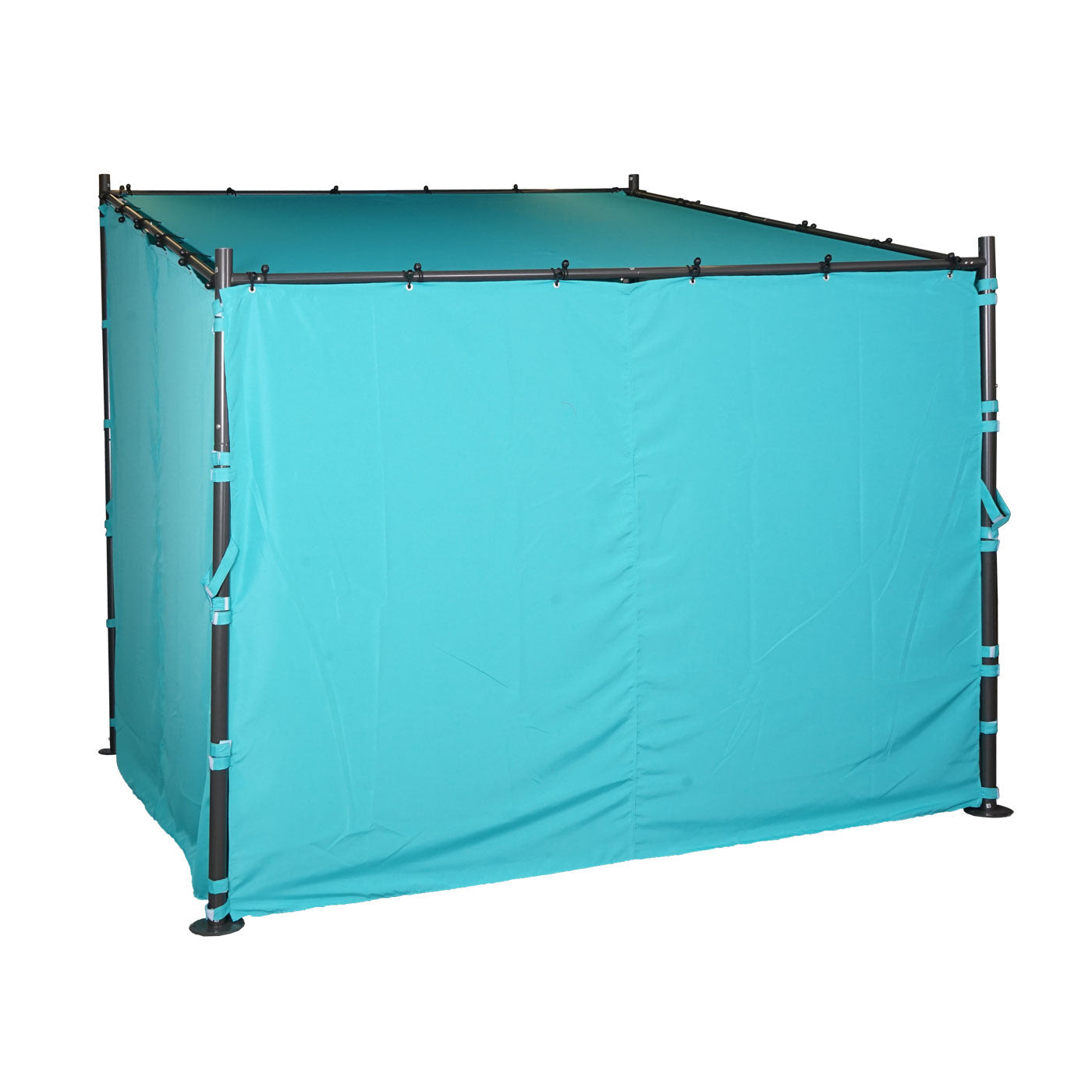 Cosmo Casa - Set van 4 zijwanden voor pergola - Vervangende zijwand voor prieel - 3x3m - Polyester turquoise