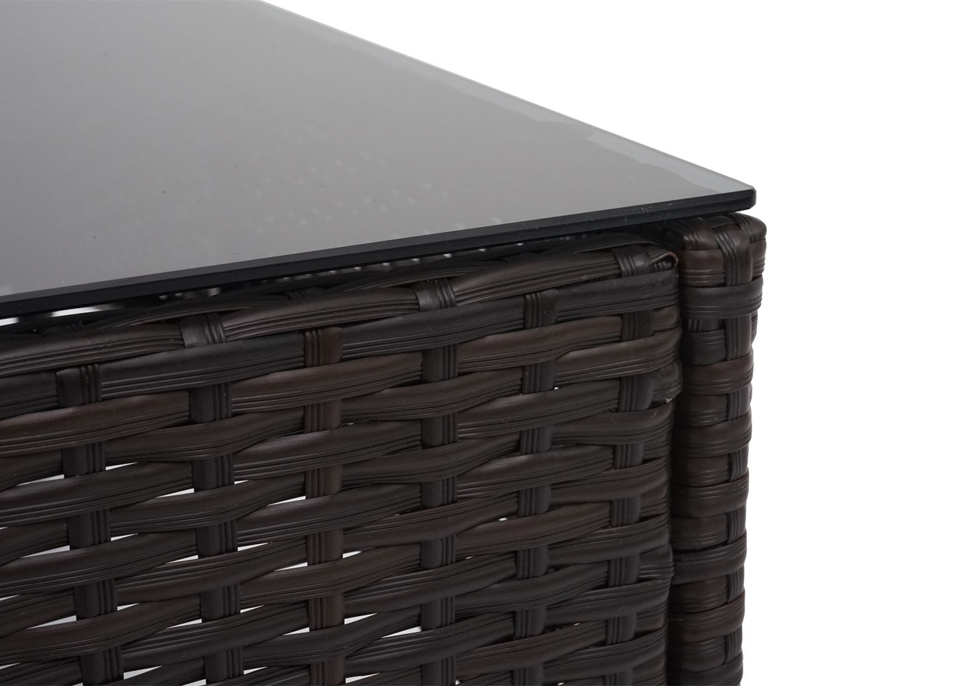 Cosmo Casa - Polyrotan Set - Balkon Tuin Loungeset Bank Zitgroep - Bruin met Crème Kussens